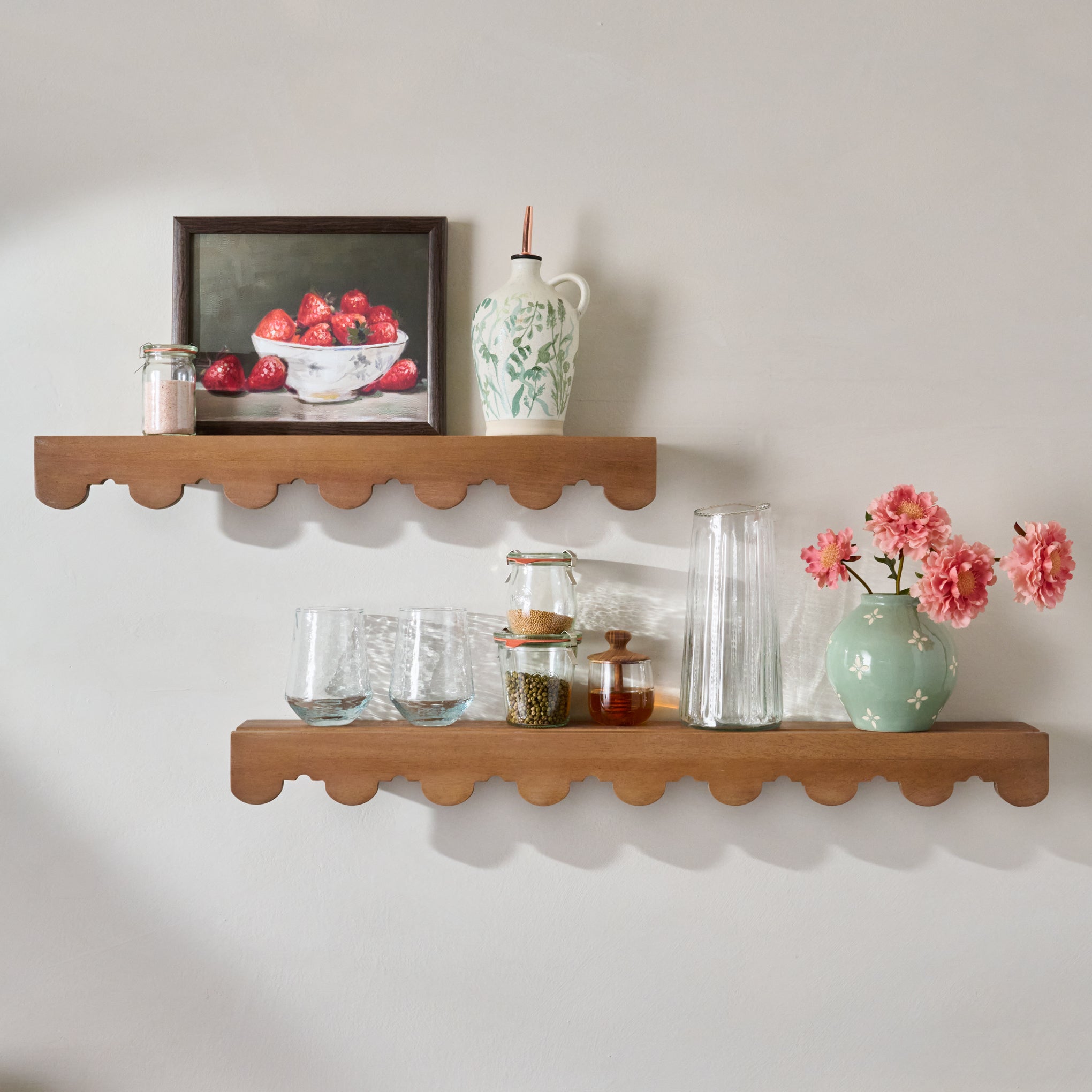 Linnea Antiqued Wood Picture Ledges