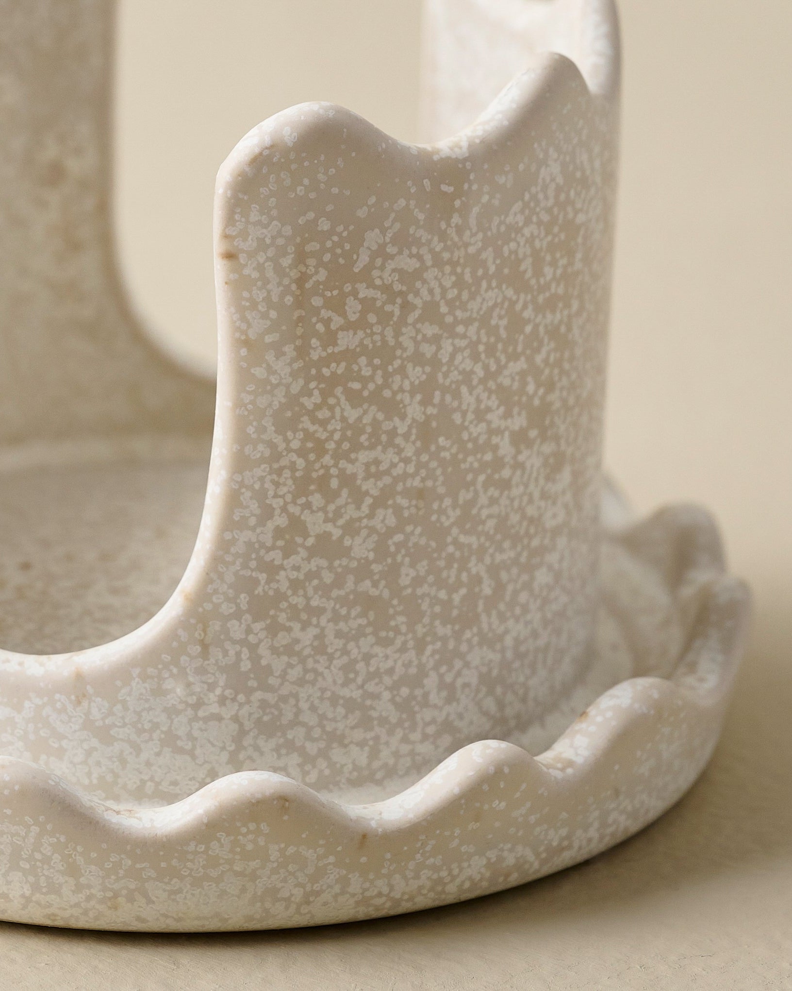 French White Sponge Keeper up close
