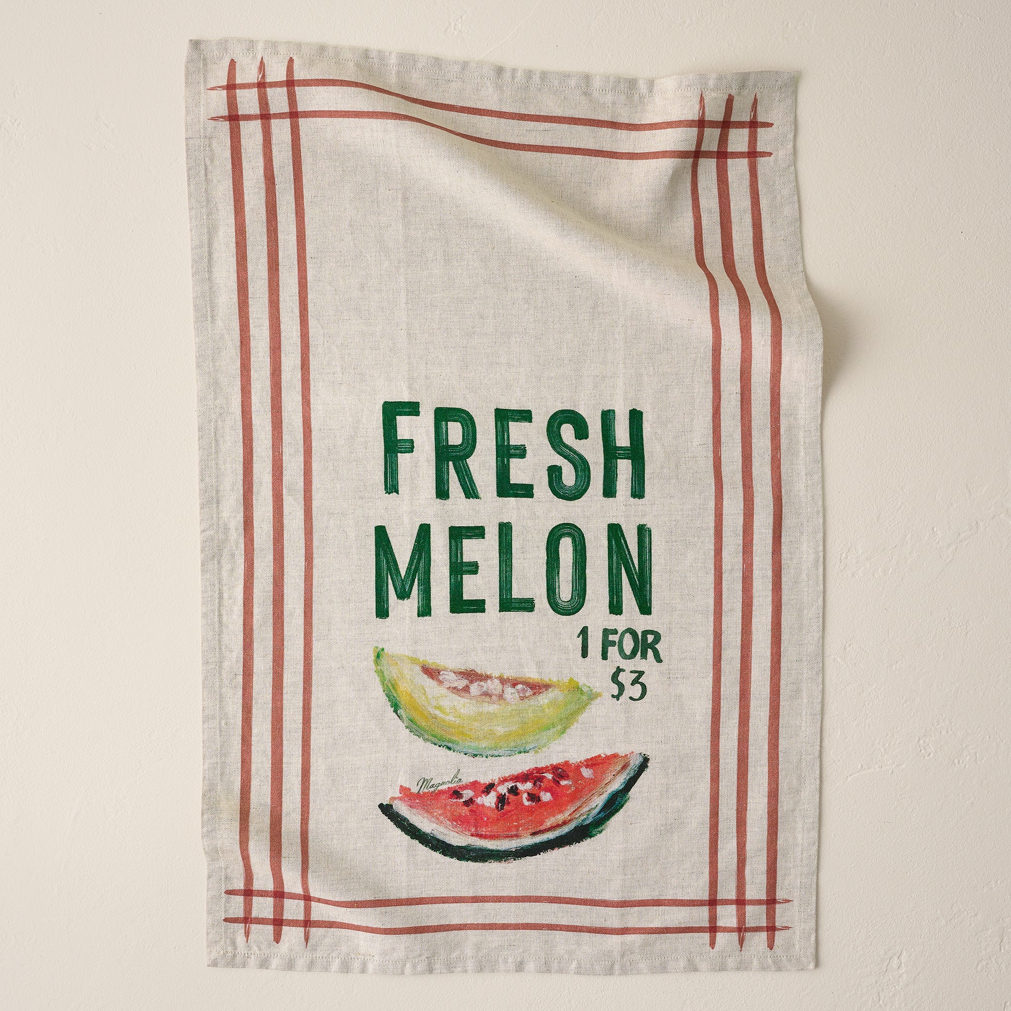 Magnoliass Fresh Melon Tea Towel