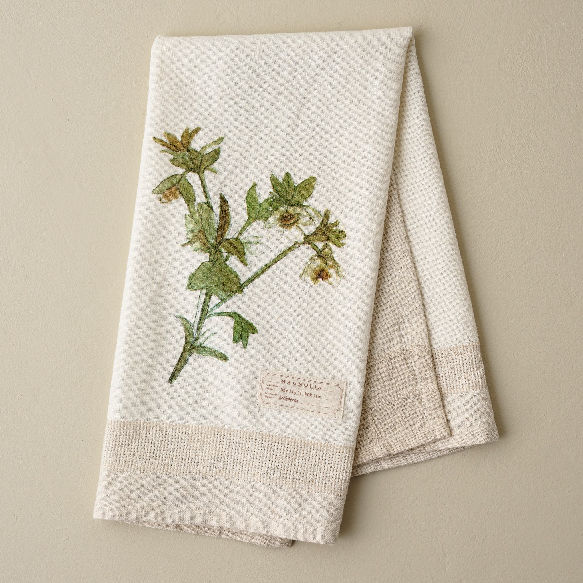 Magnoliass Molly's White Garden Tea Towel