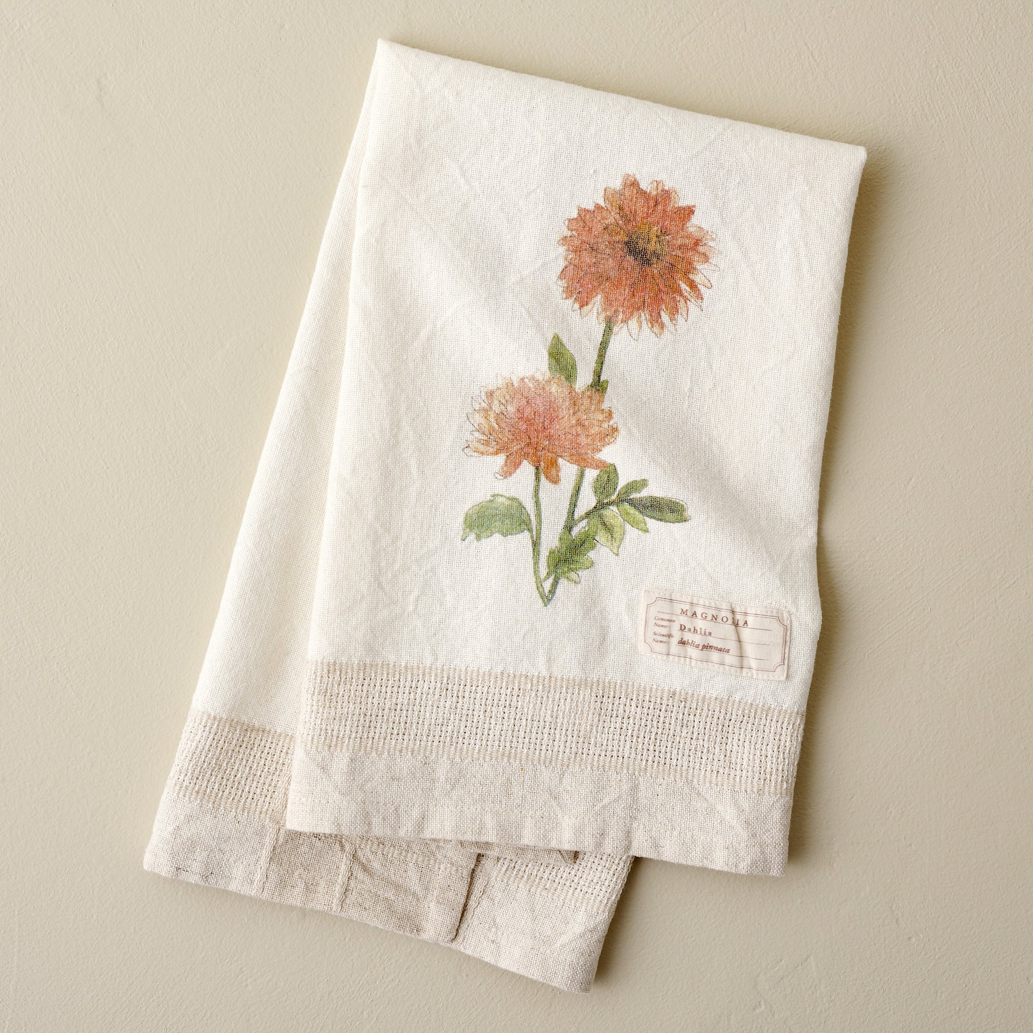 Magnoliass Dahlia Garden Tea Towel