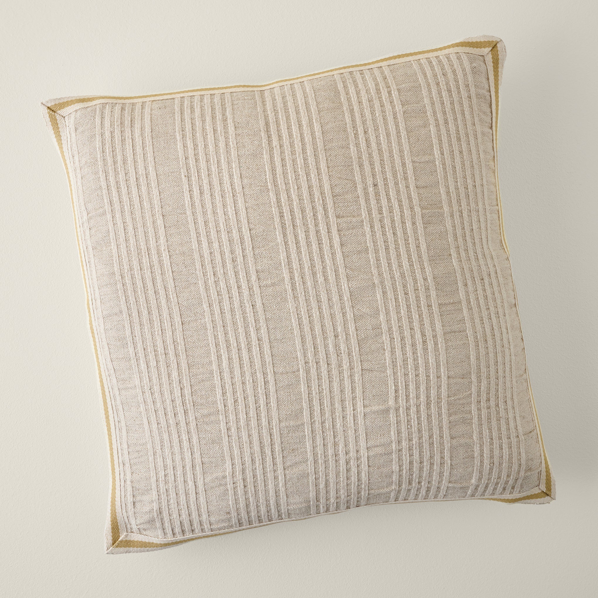 Natural Plaid Gusset Oversized Pillow