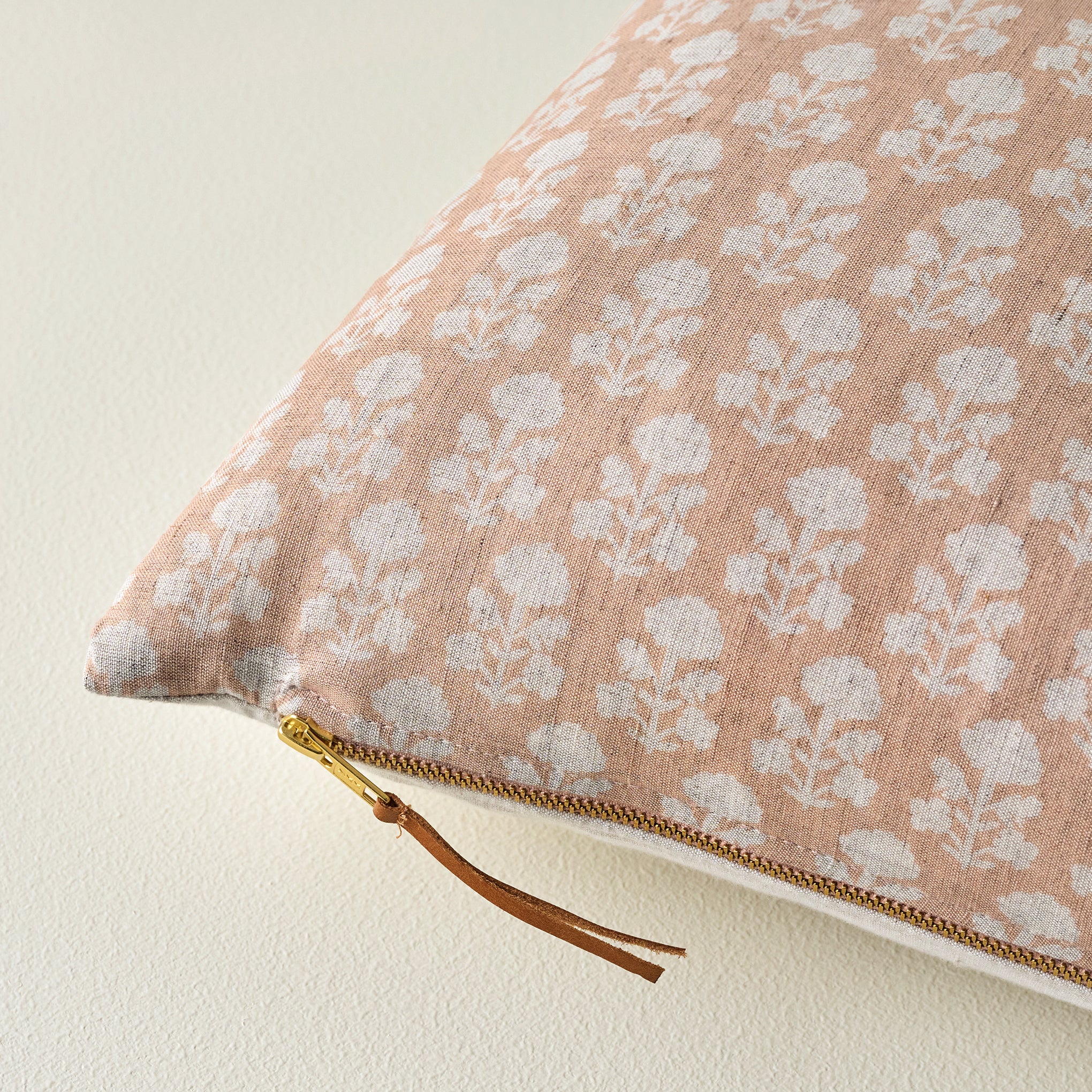 Ellie Block Printed Lumbar Pillow up close