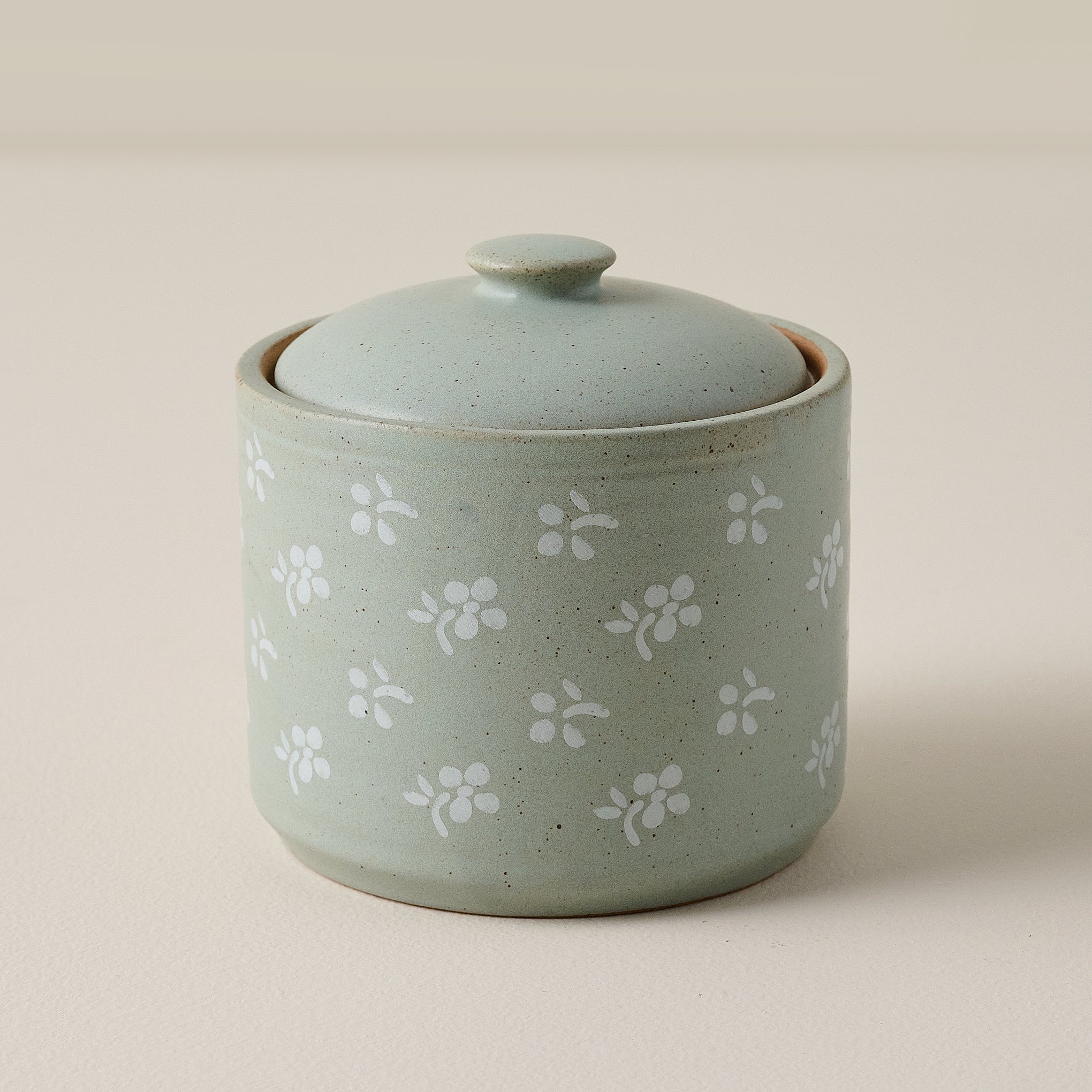 Large Emilie Floral Painted Canister