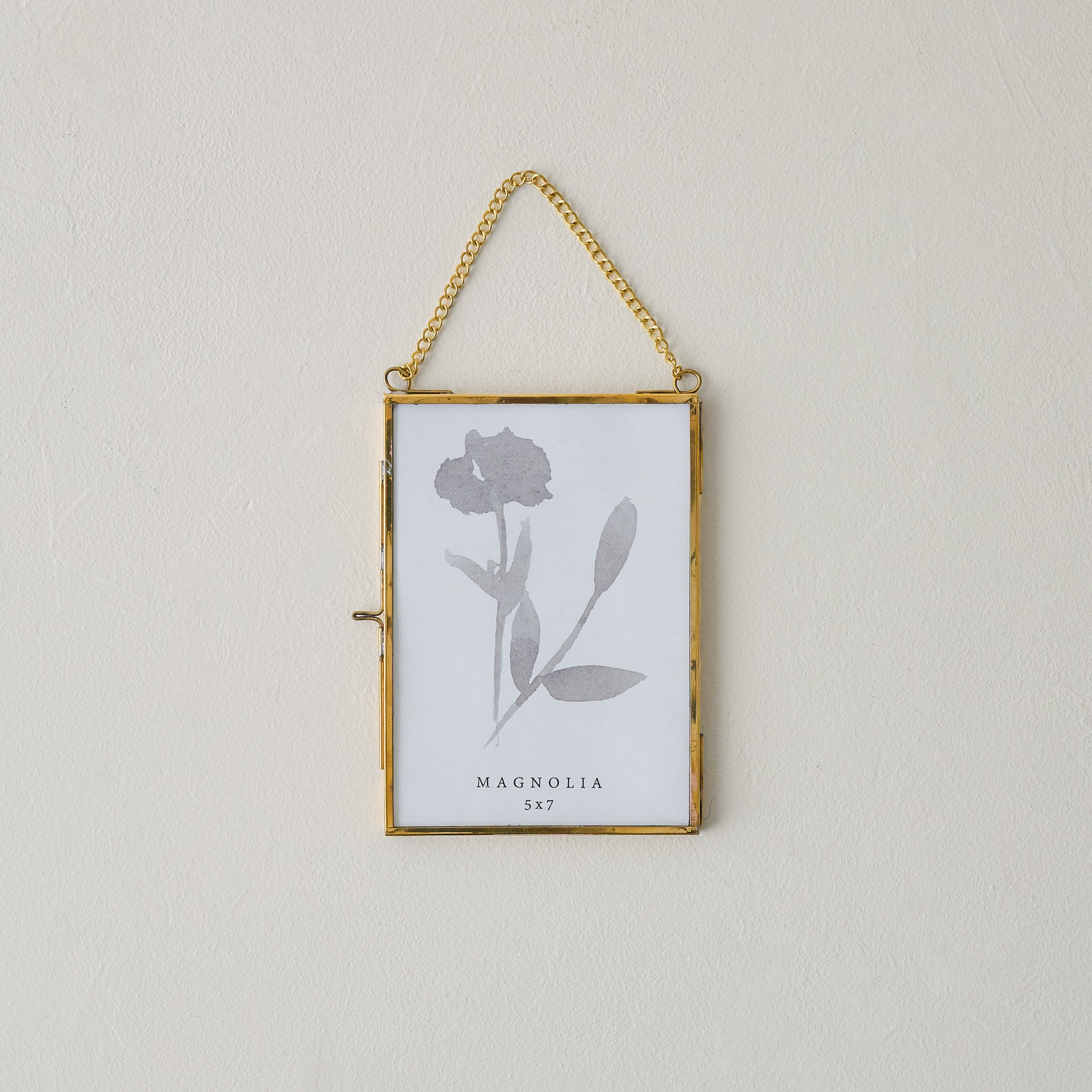 5x7 Josie Hanging Brass Photo Frame
