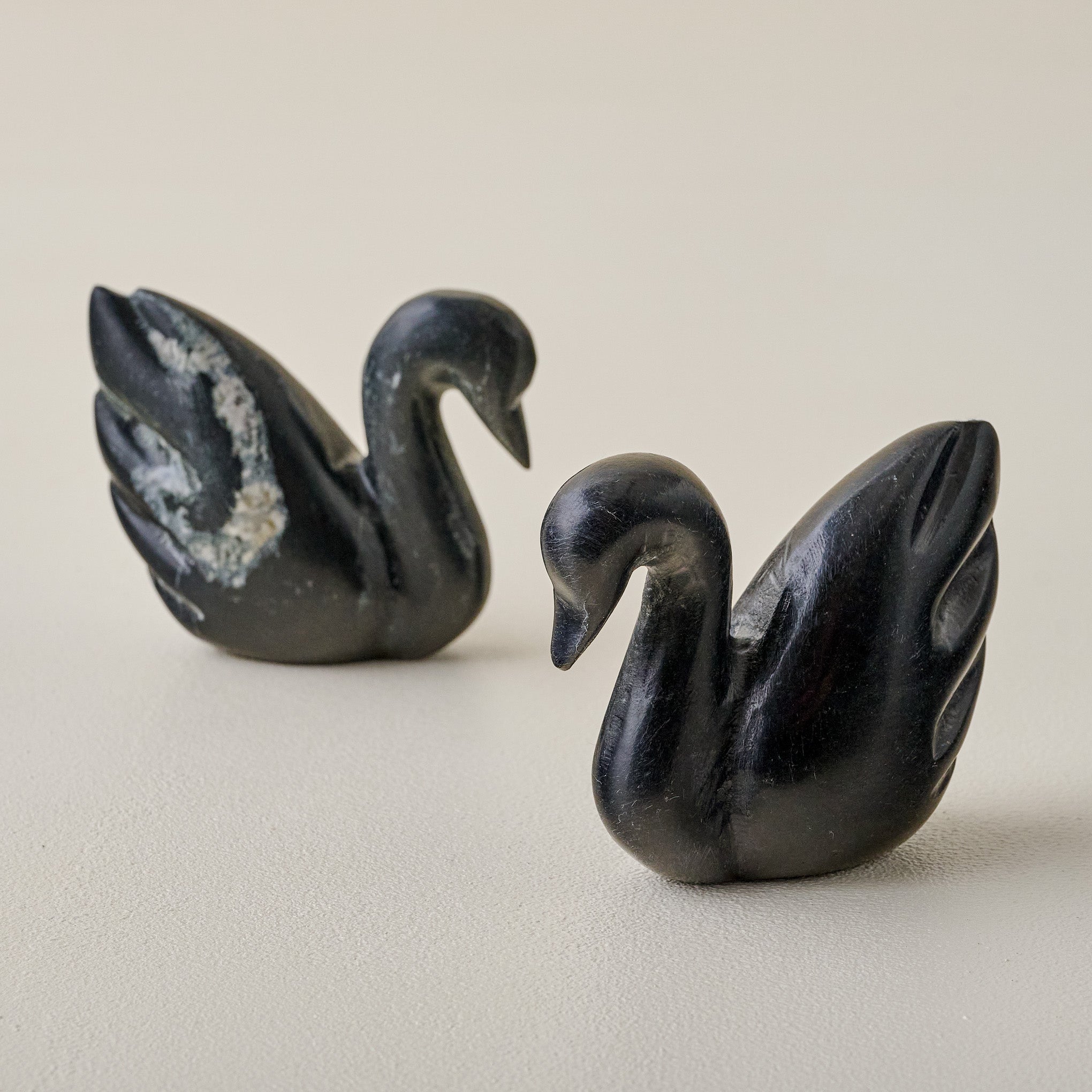 Decorative Marble Swans