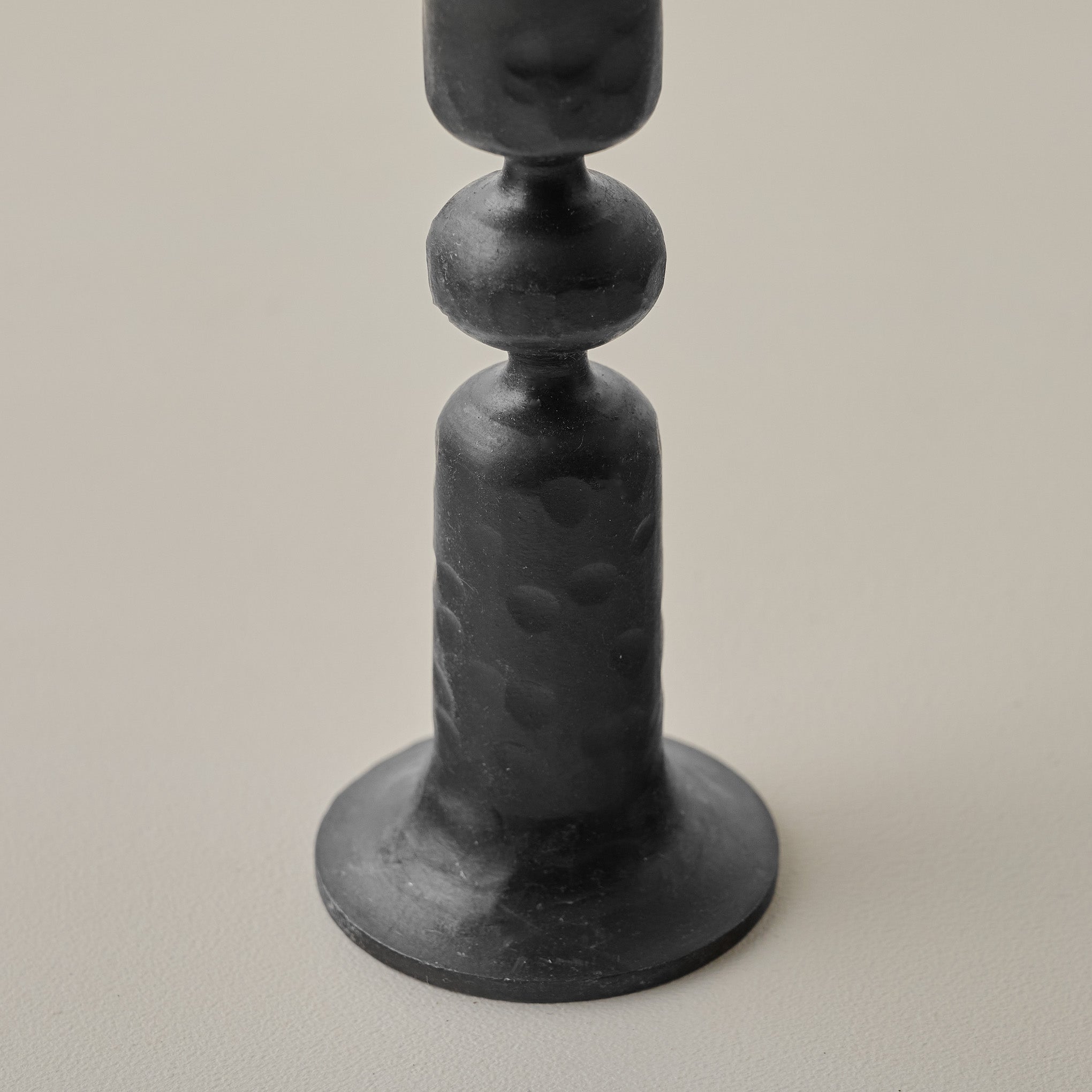 Lyle Iron Taper Holder base up close