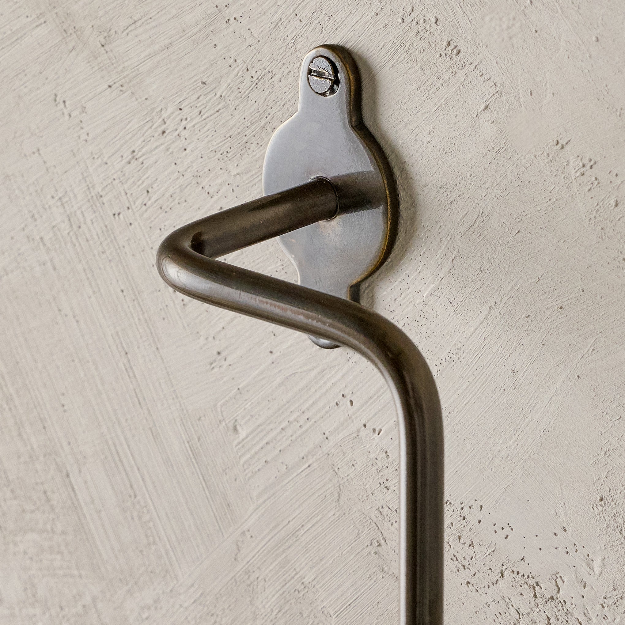 Antique Bronze Metal Toilet Paper Holder close up