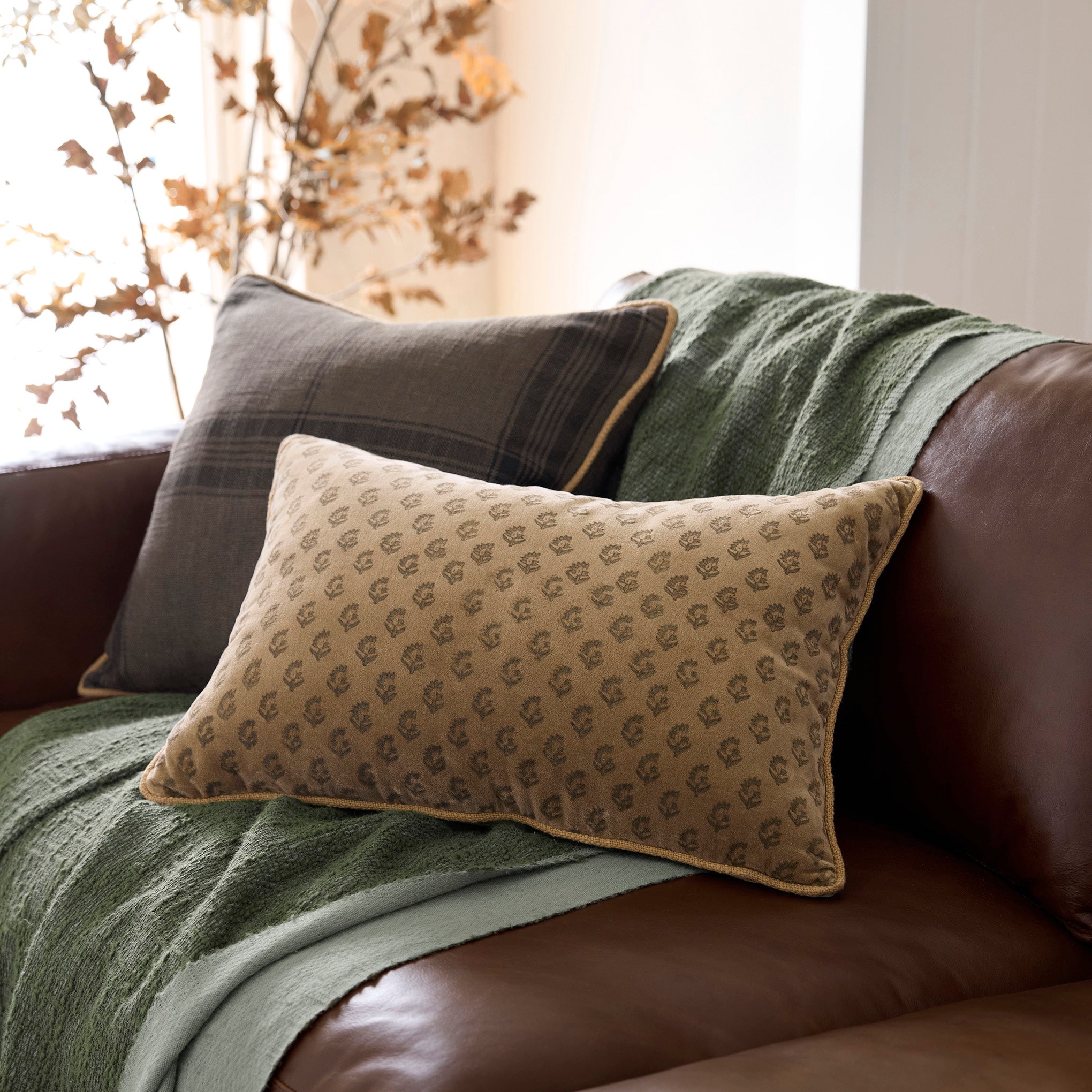 Henry Printed Velvet Pillow