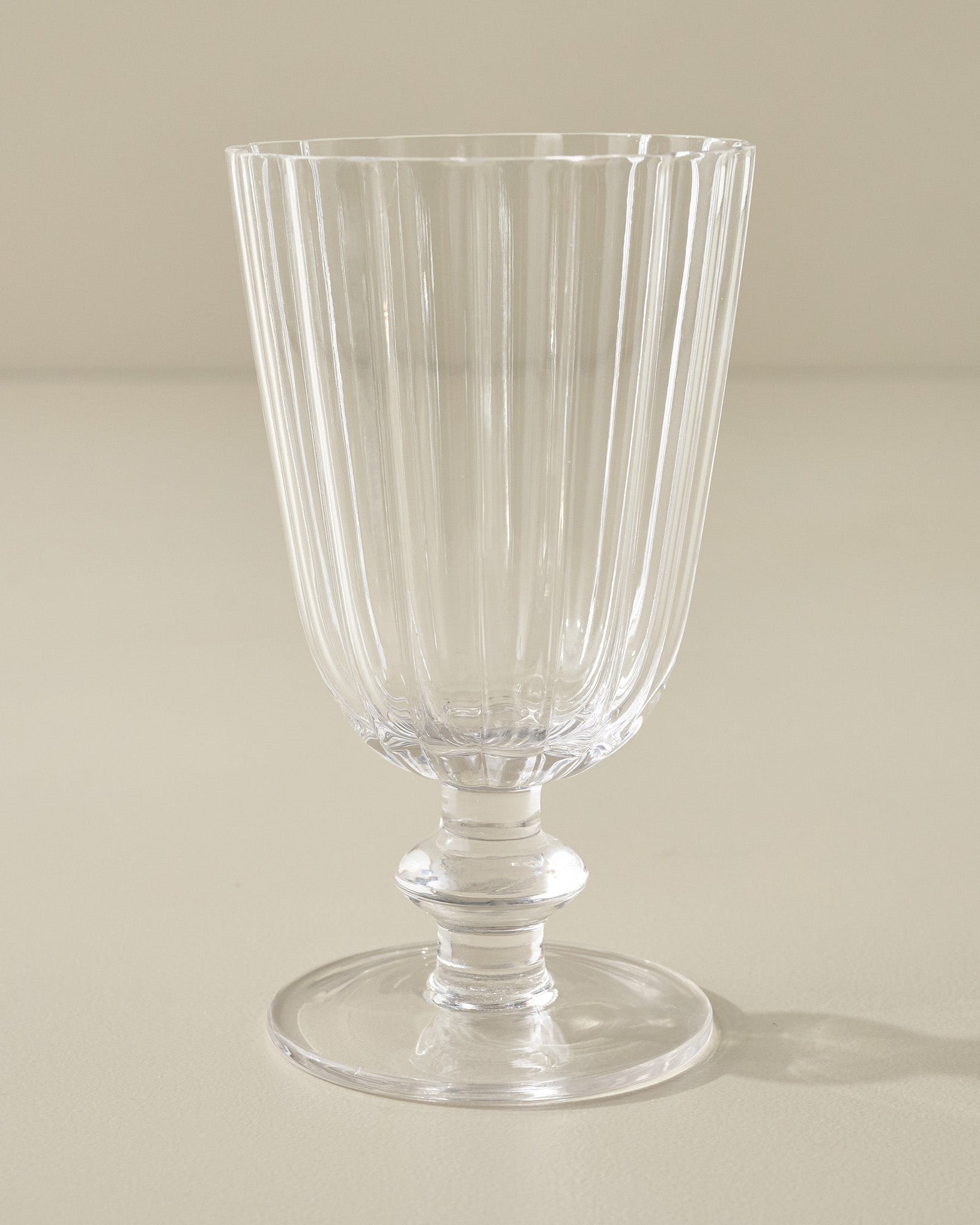 Large Scalloped Rim Glass Tumbler 