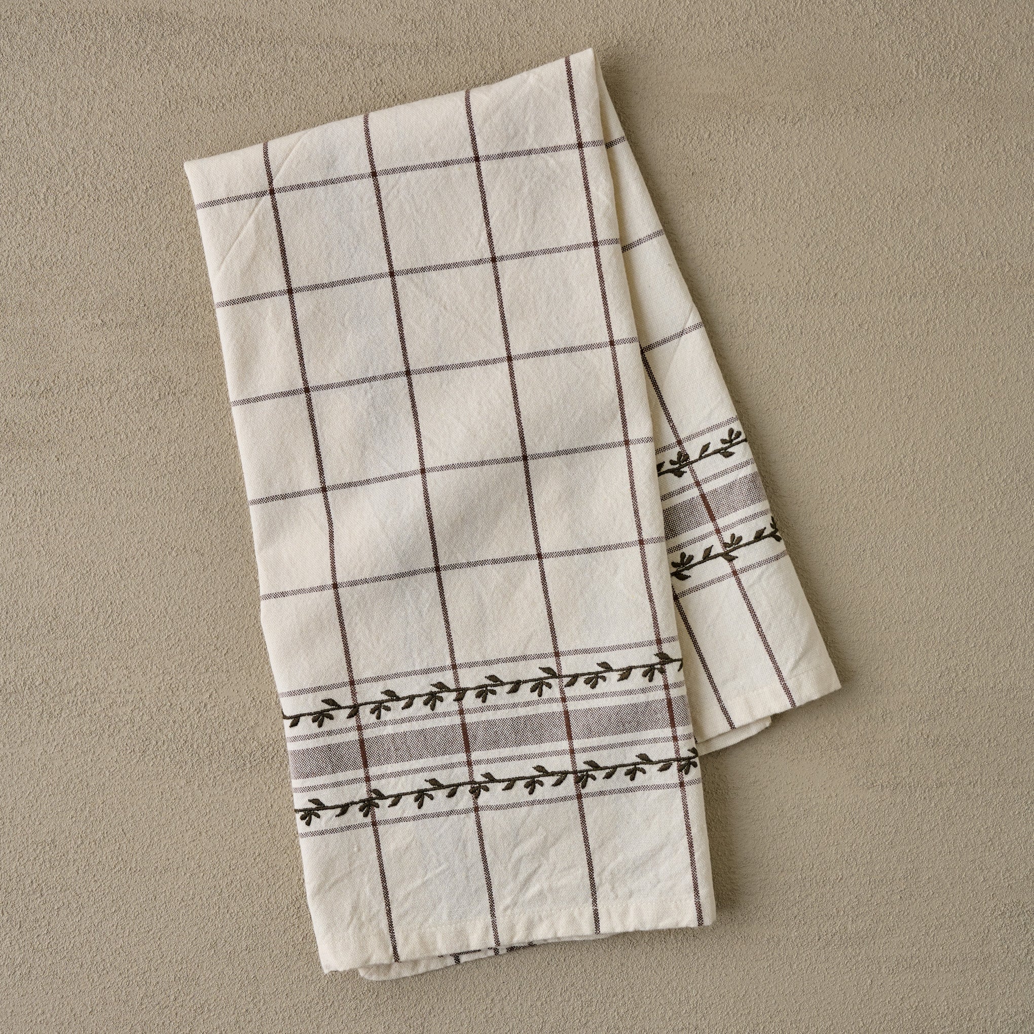 Talia Woven Grid Tea Towel