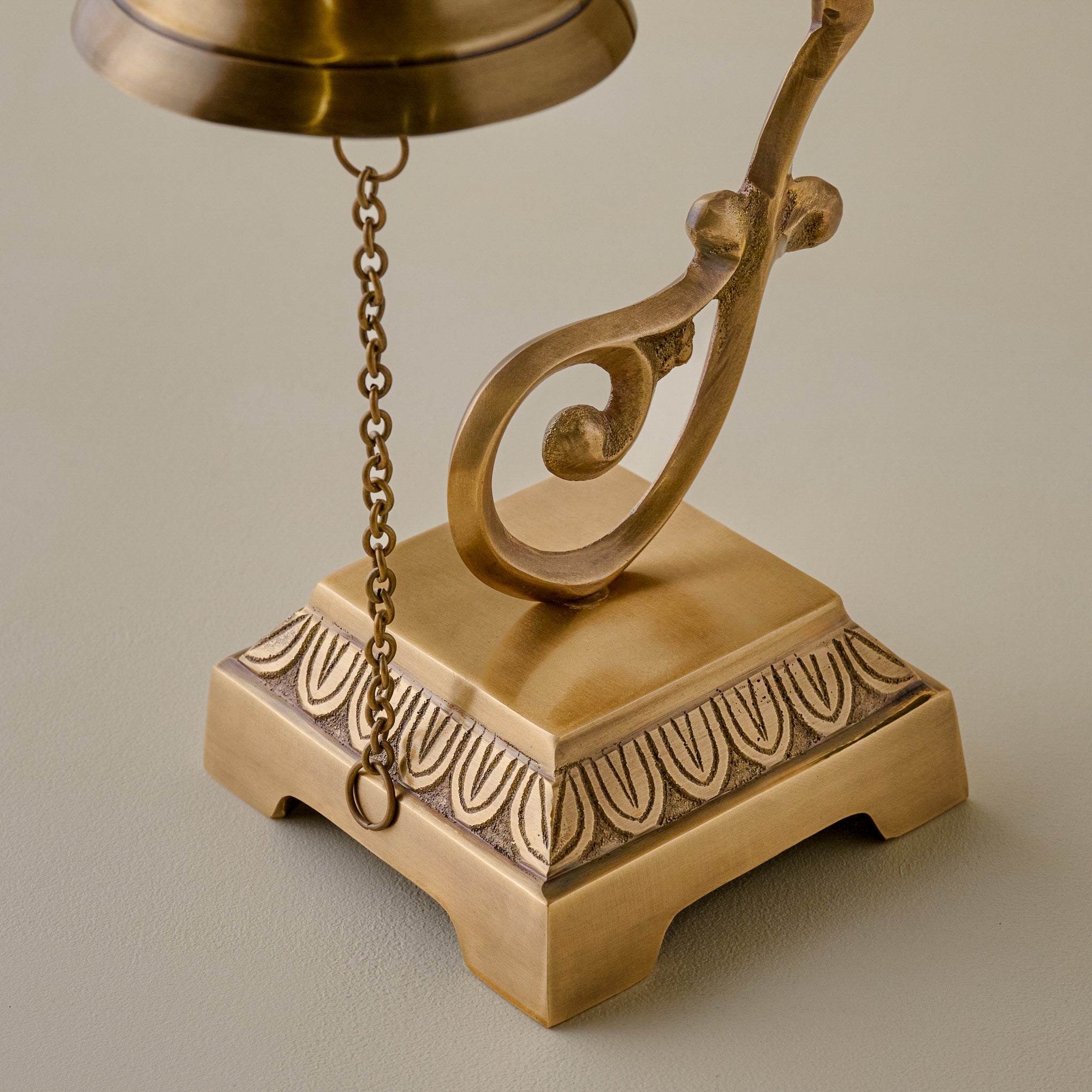 Antique-Inspired Corinne Brass Bell base 