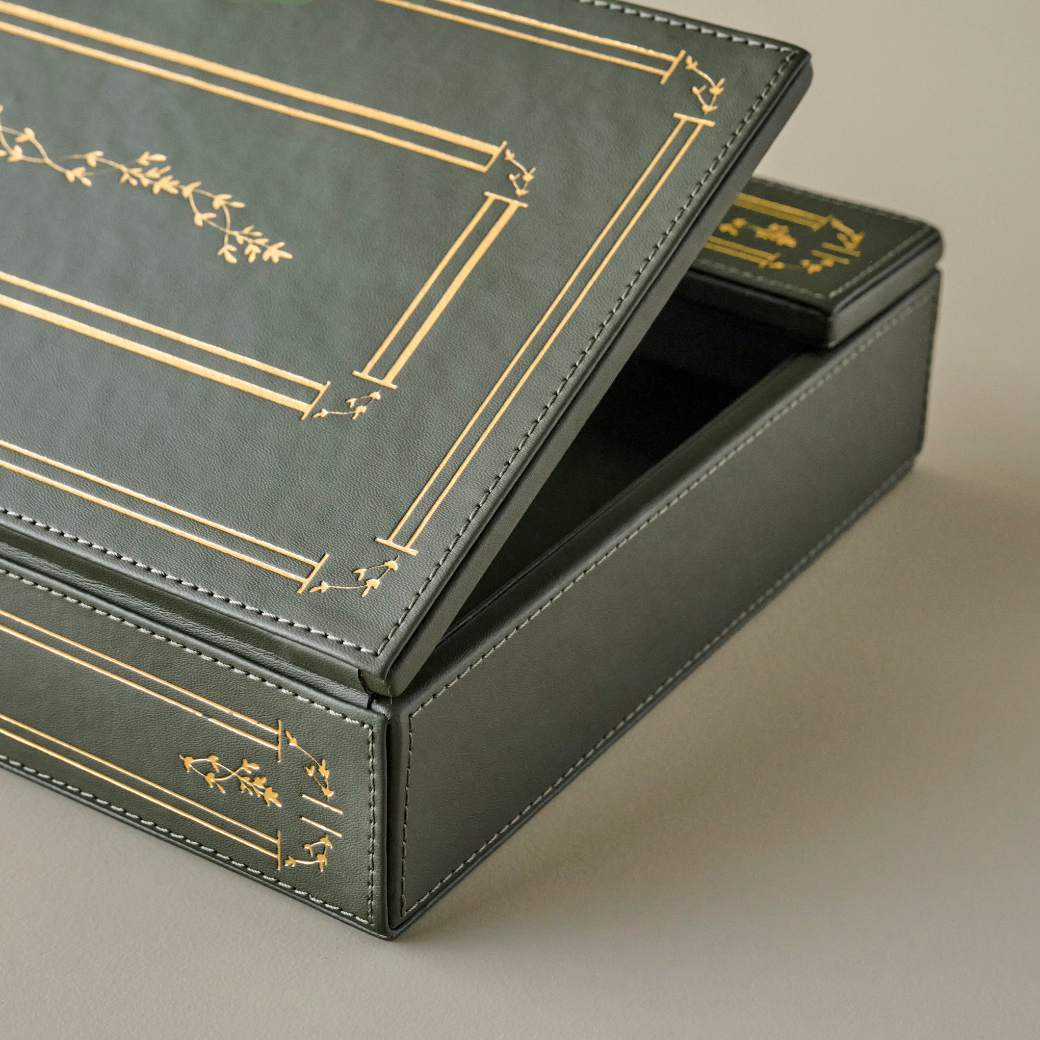 Vintage-Inspired Memory Box shown open