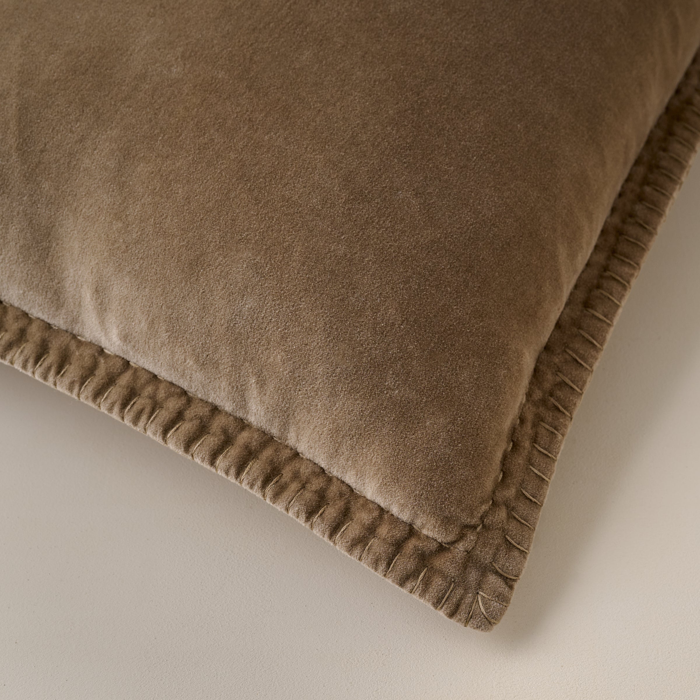Townes Grey Pillow corner up close