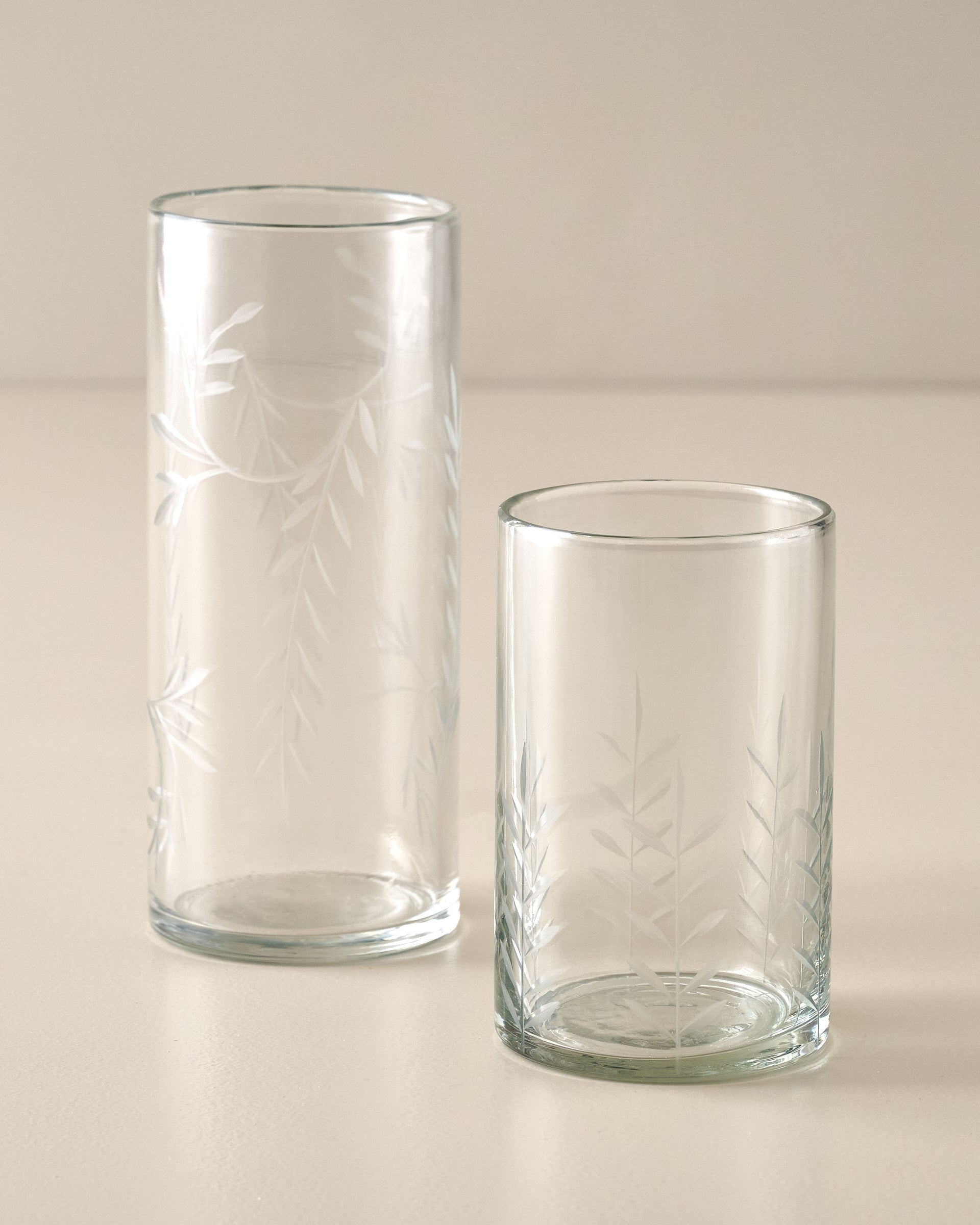 Marlowe Etched Glass Tumblers