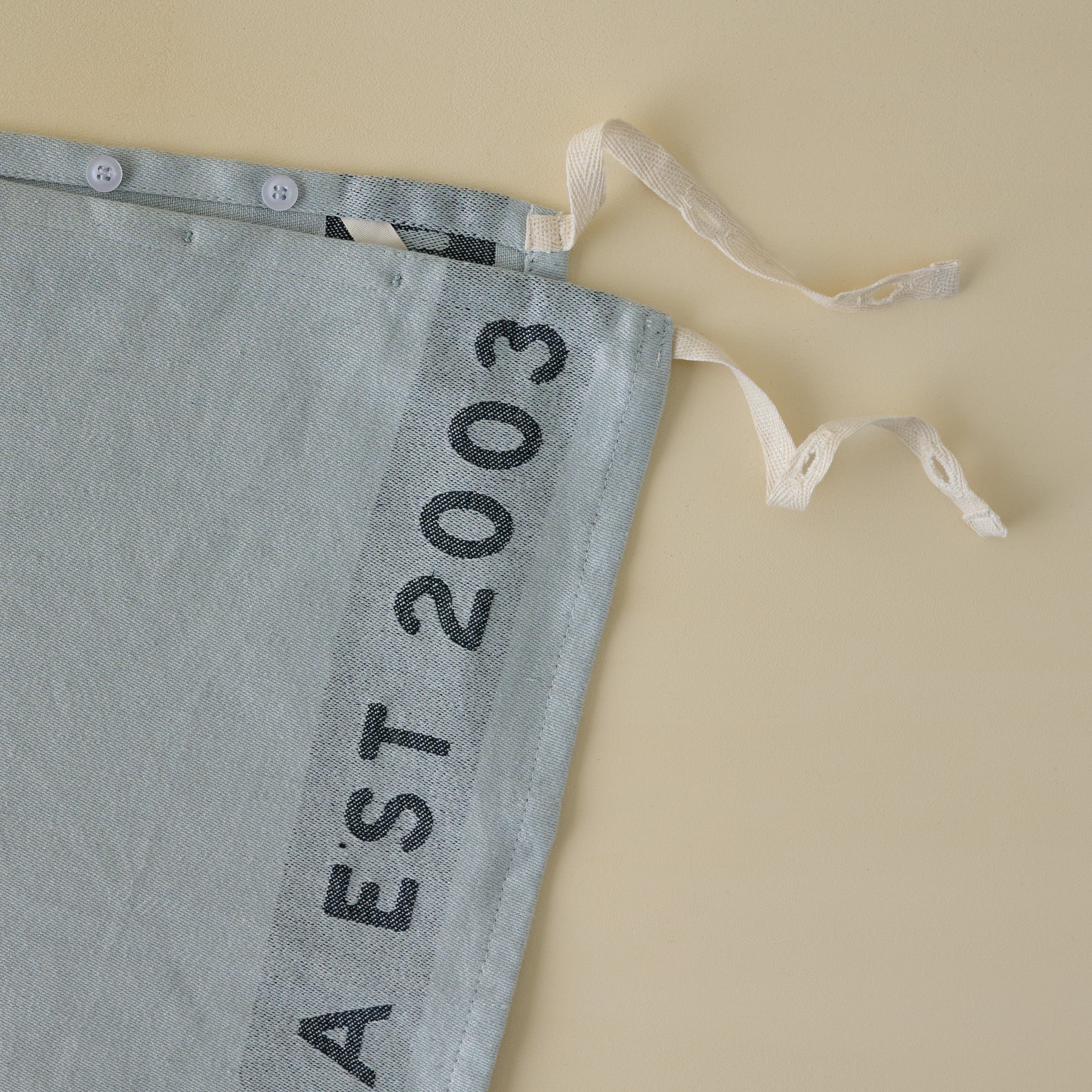 Magnoliass Est. Jacquard Tea Towel - Blue close up 