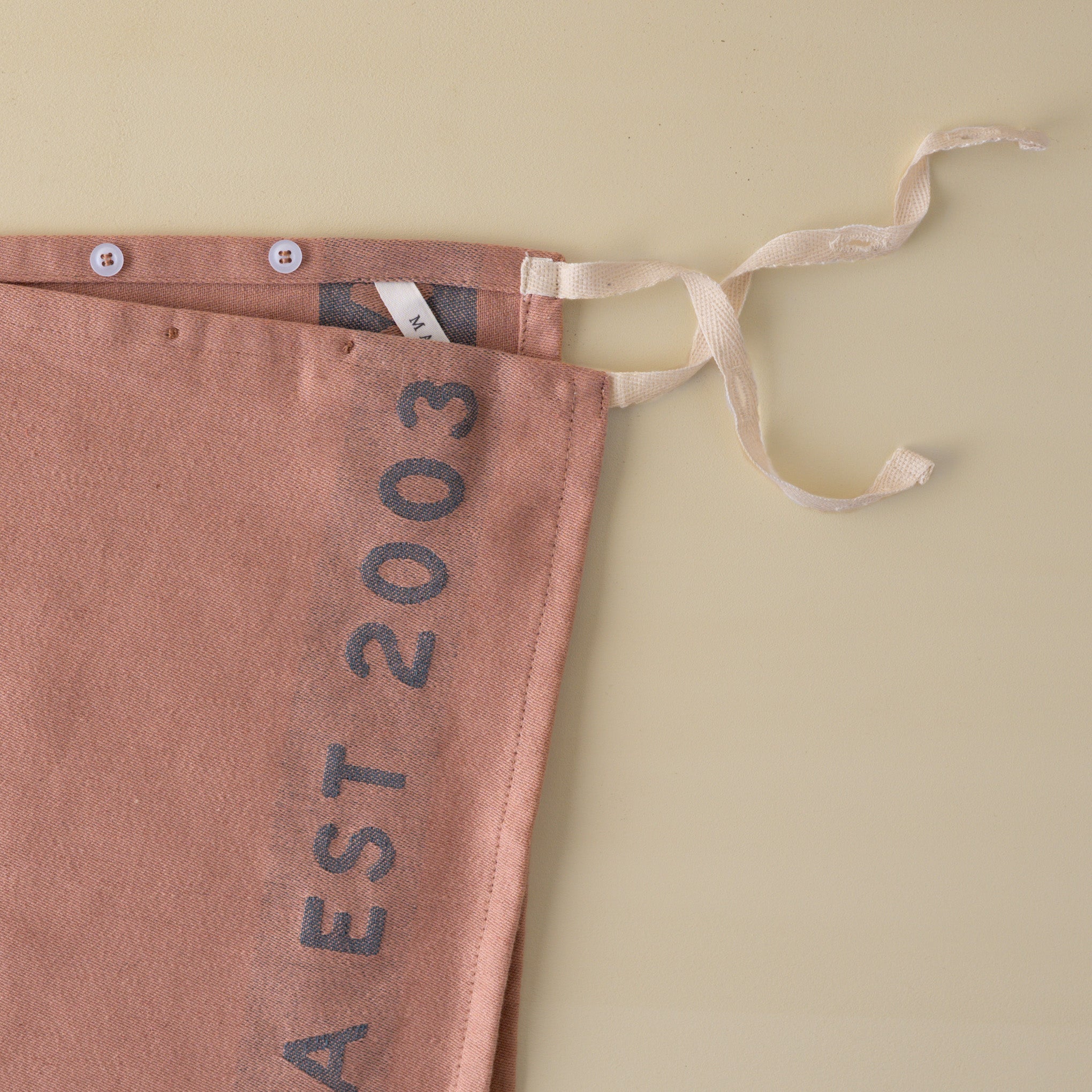 Magnoliass Est. Jacquard Tea Towel - Pink close up view