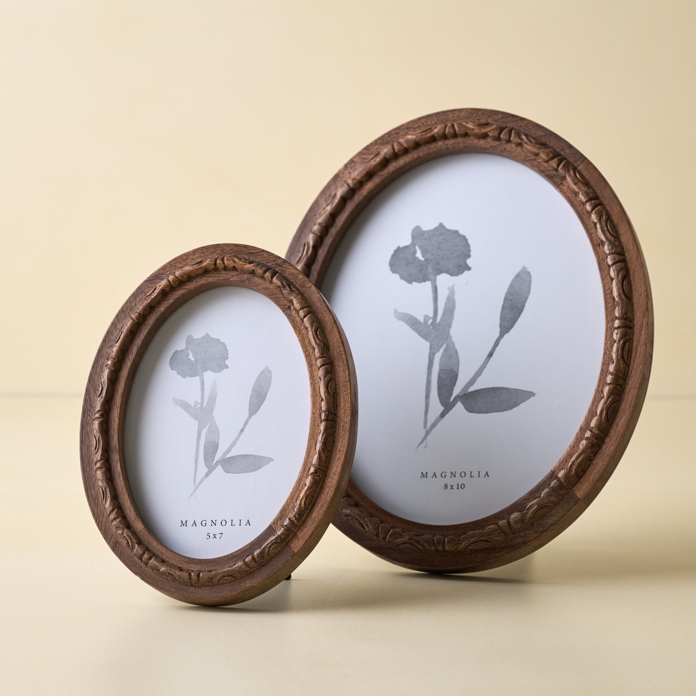 Caroline Carved Wood Oval Photo Frame 