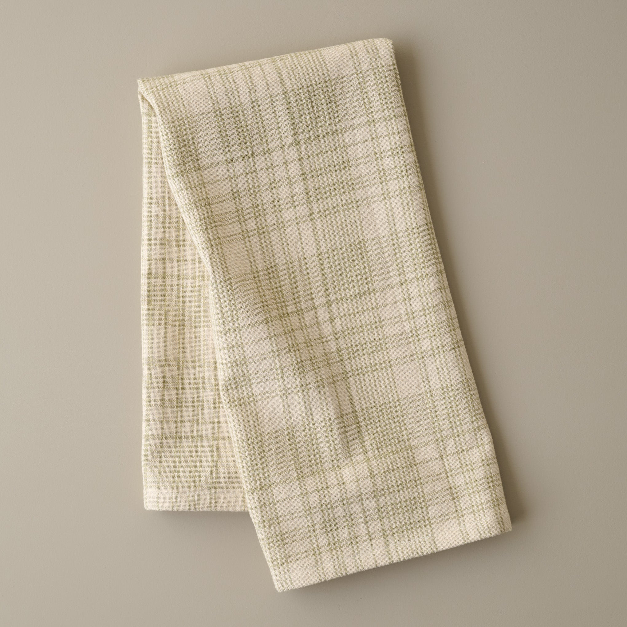 Magnoliass Fern Green Windowpane Tea Towel