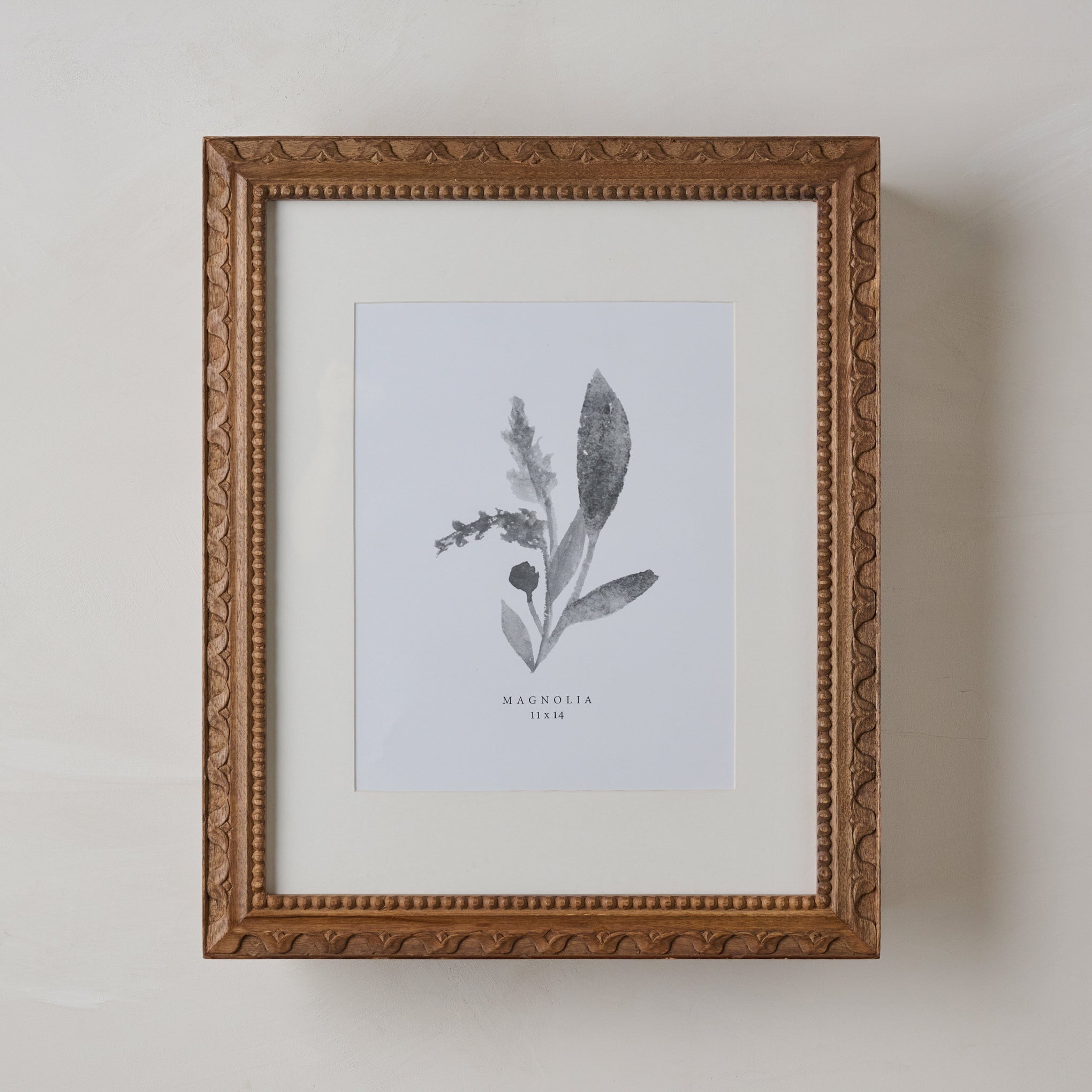 Willa Framed Wall Cabinet front view with framed photo print