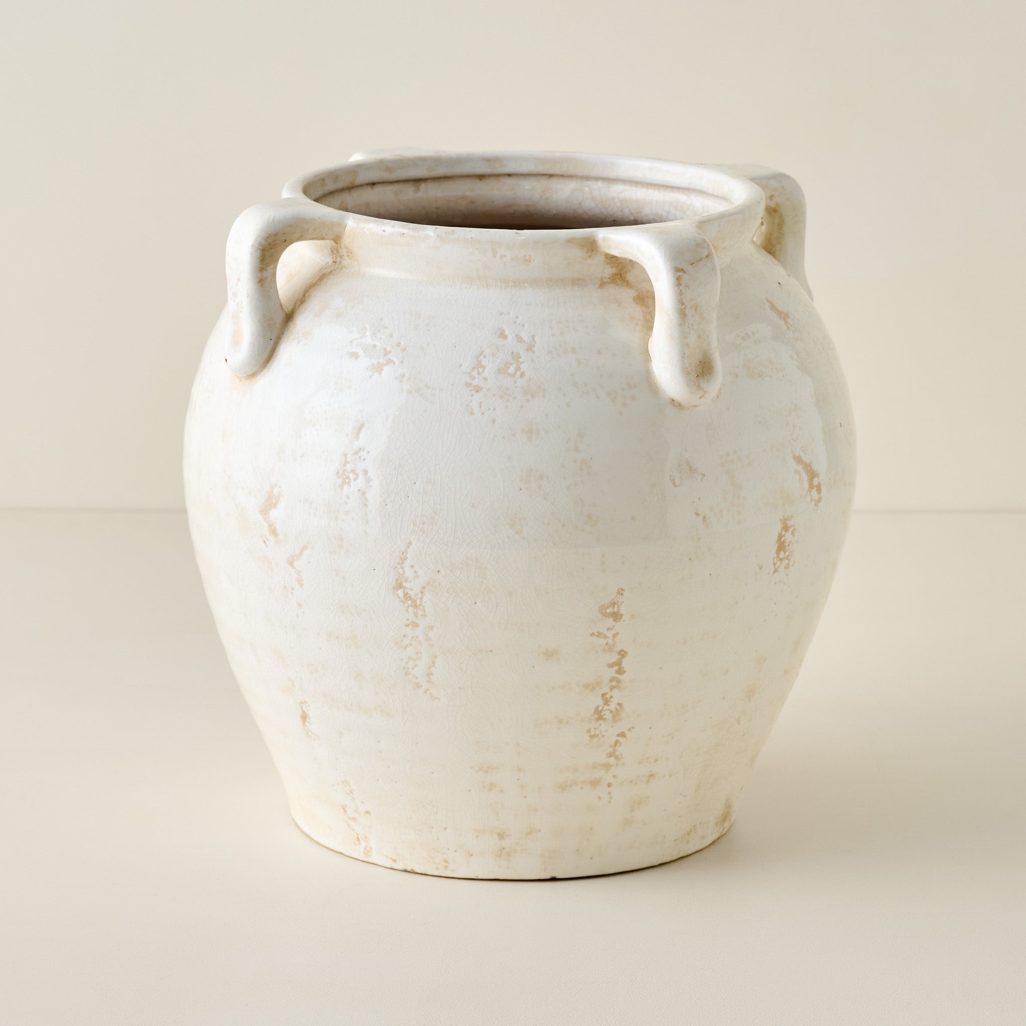 Oversized Crackle Hugo Vase