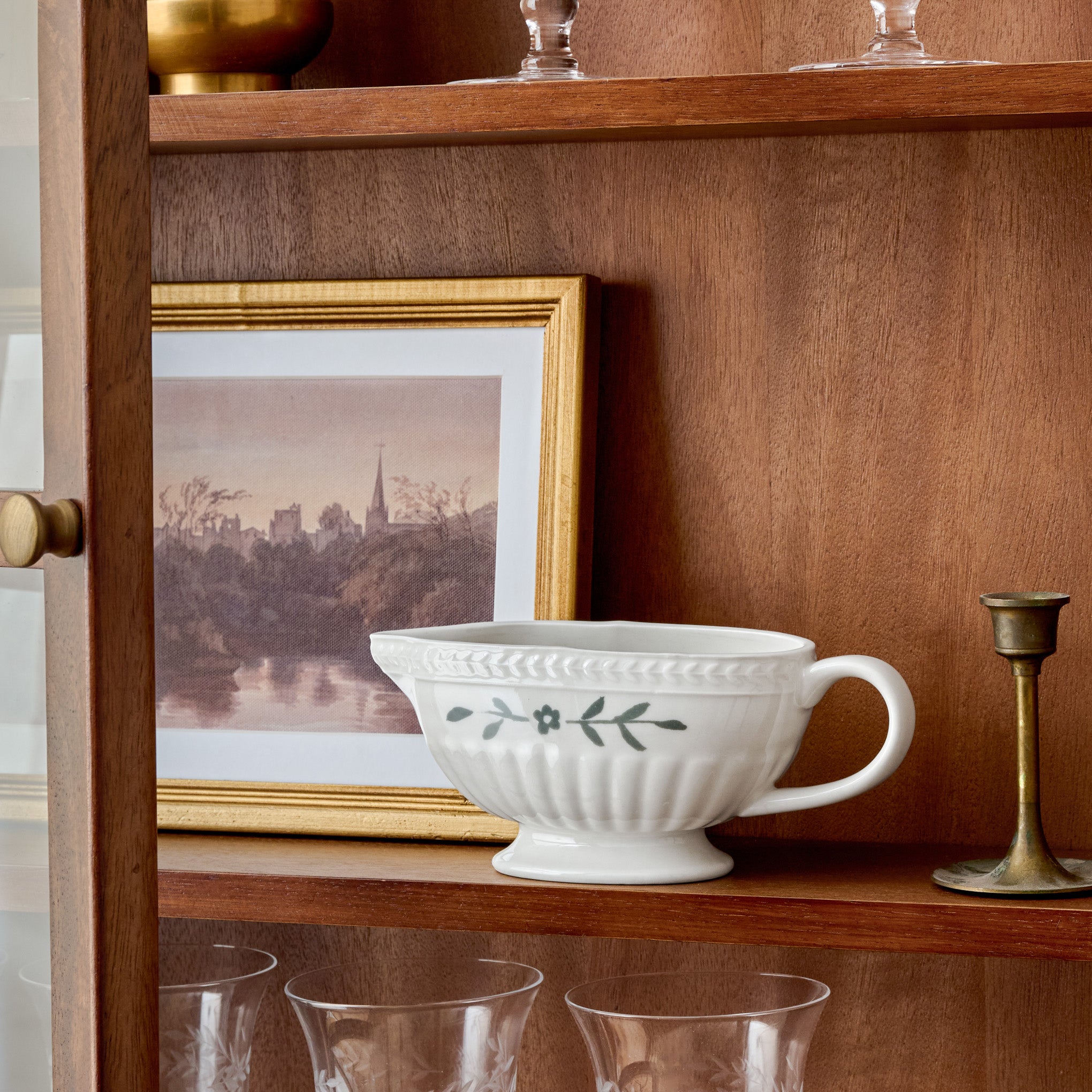 Luna Gravy Boat inside display cabinet