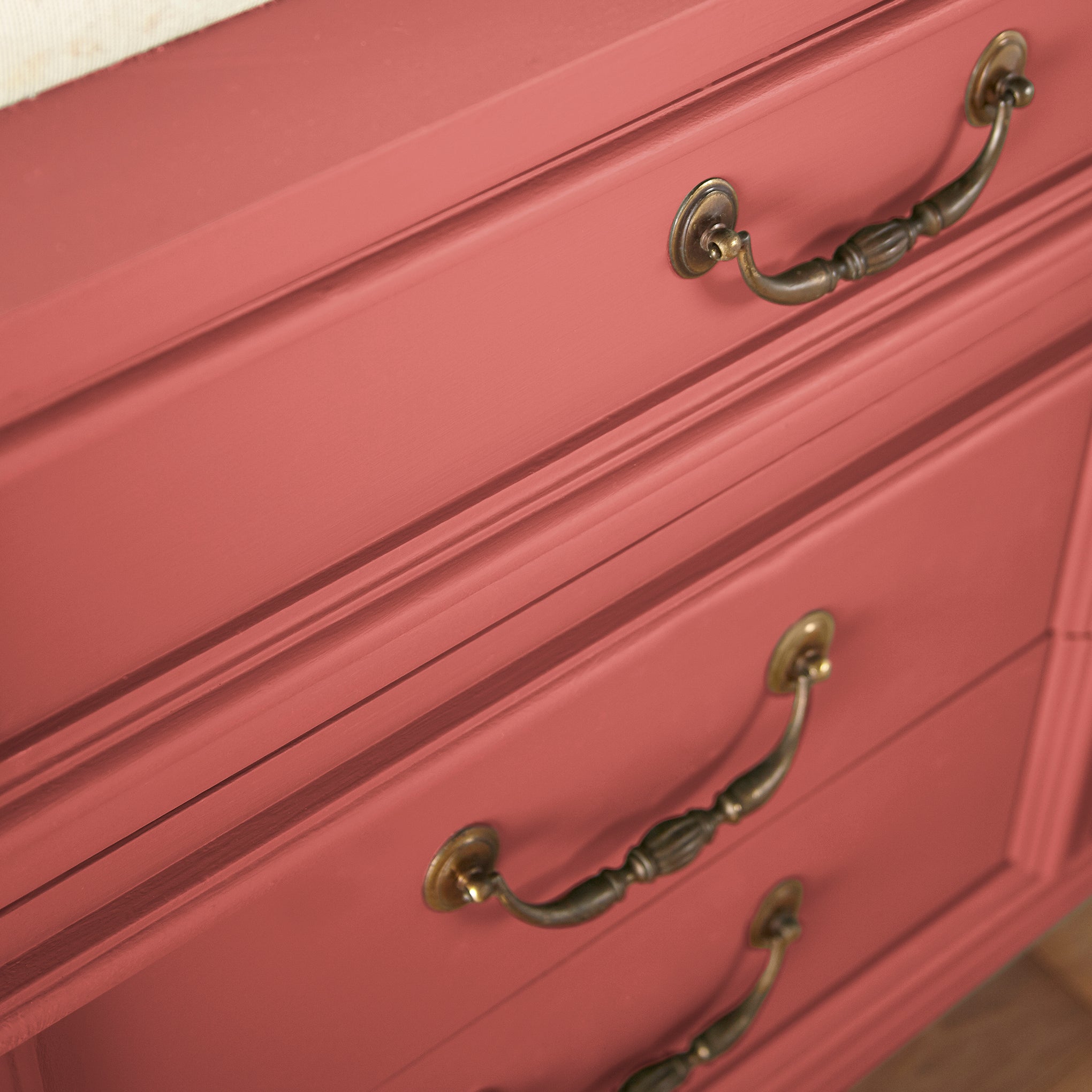 tomato red paint named vine ripened tomato shown painted on cabinet