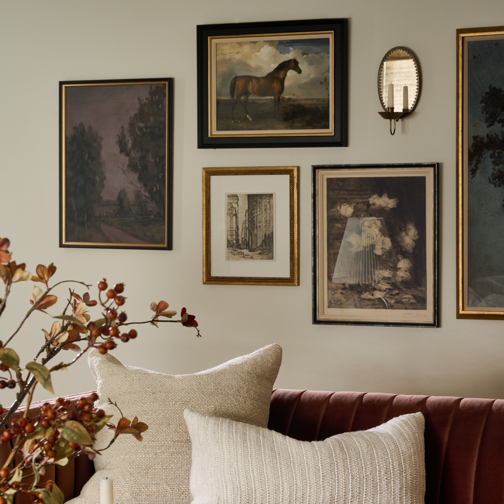 framed Equestrian Study on a gallery wall
