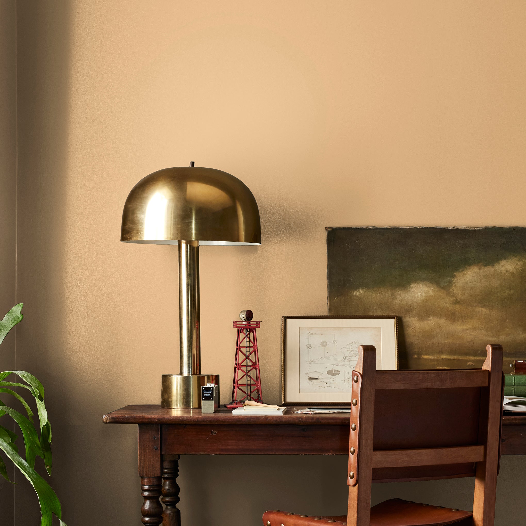 medium golden-yellow paint named bright days shown painted on bedroom wall