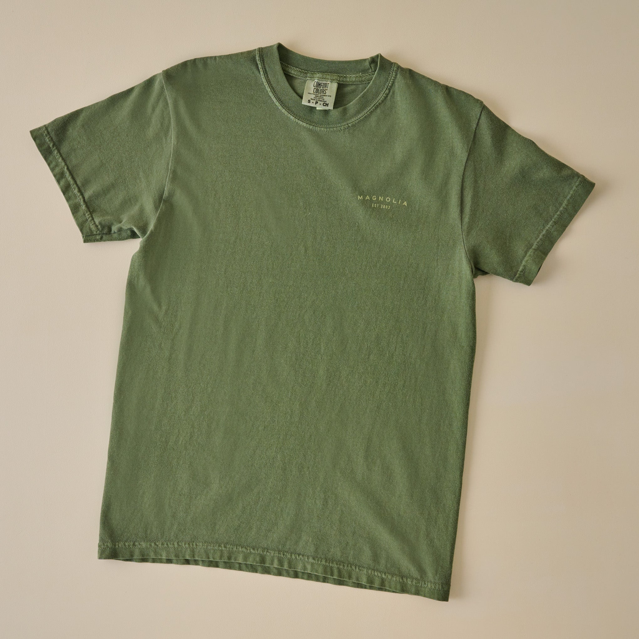 Magnoliass Silos Crest Green Shirt front