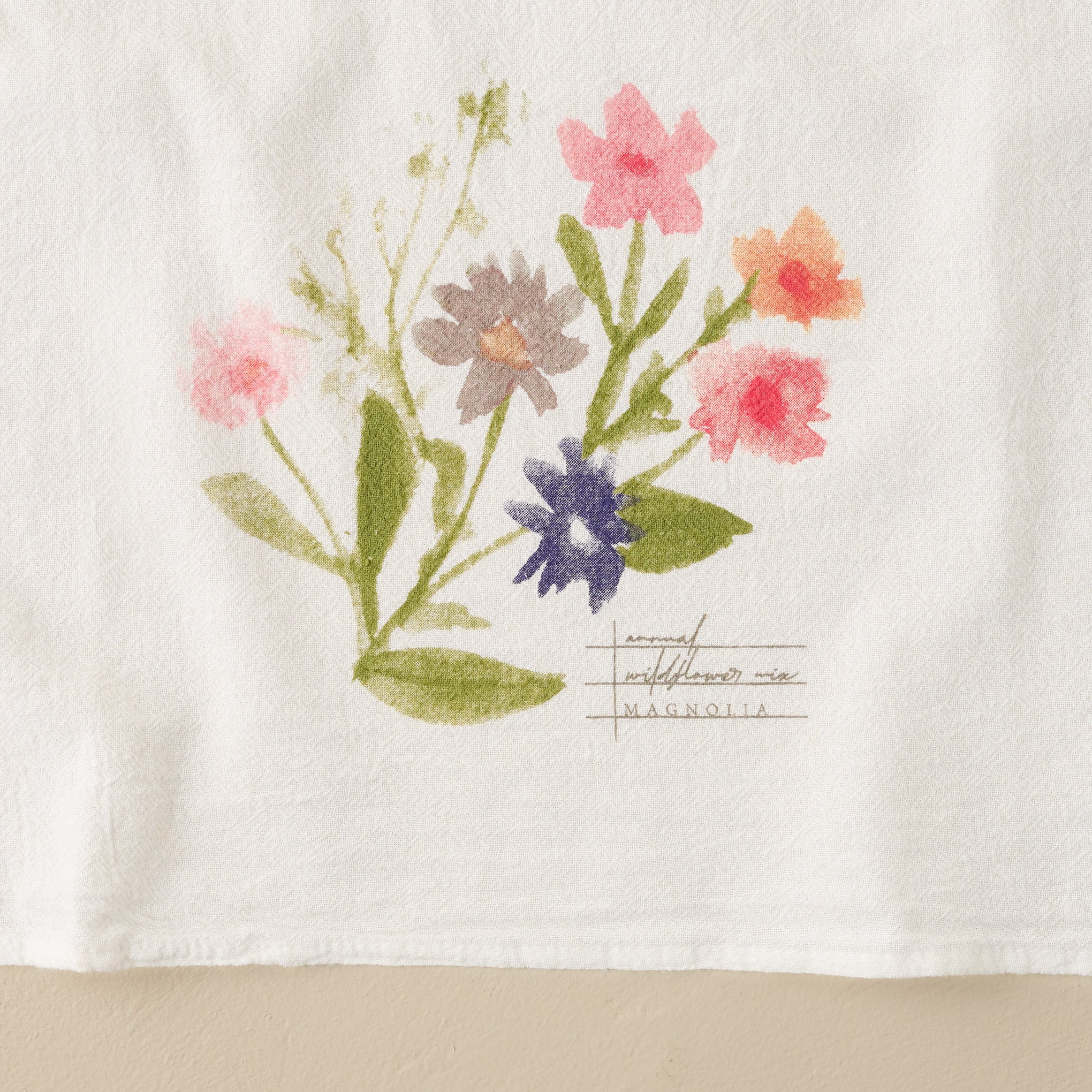 Magnoliass Wildflower Mix Tea Towel detail