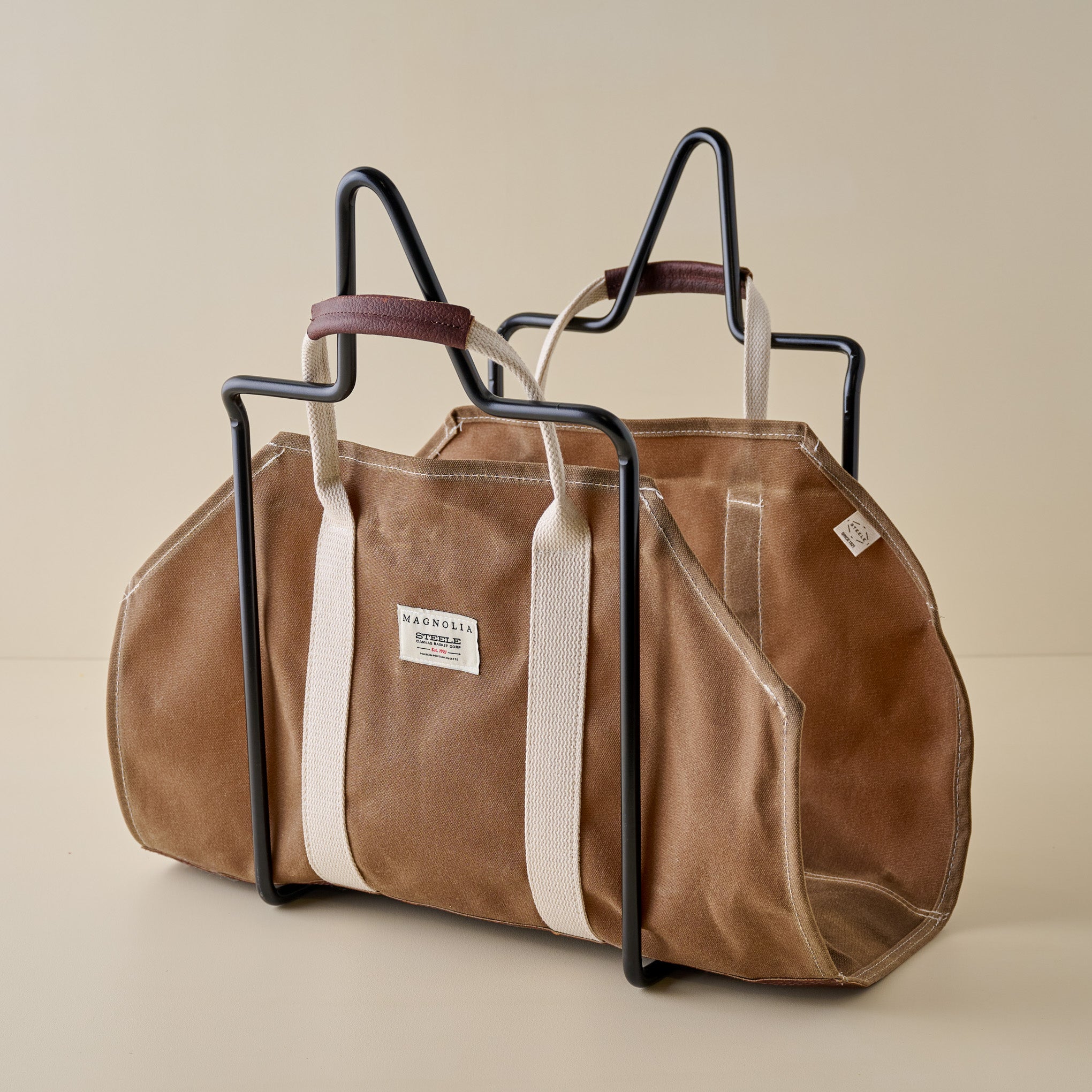 Magnoliass Waxed Canvas Log Holder + Frame