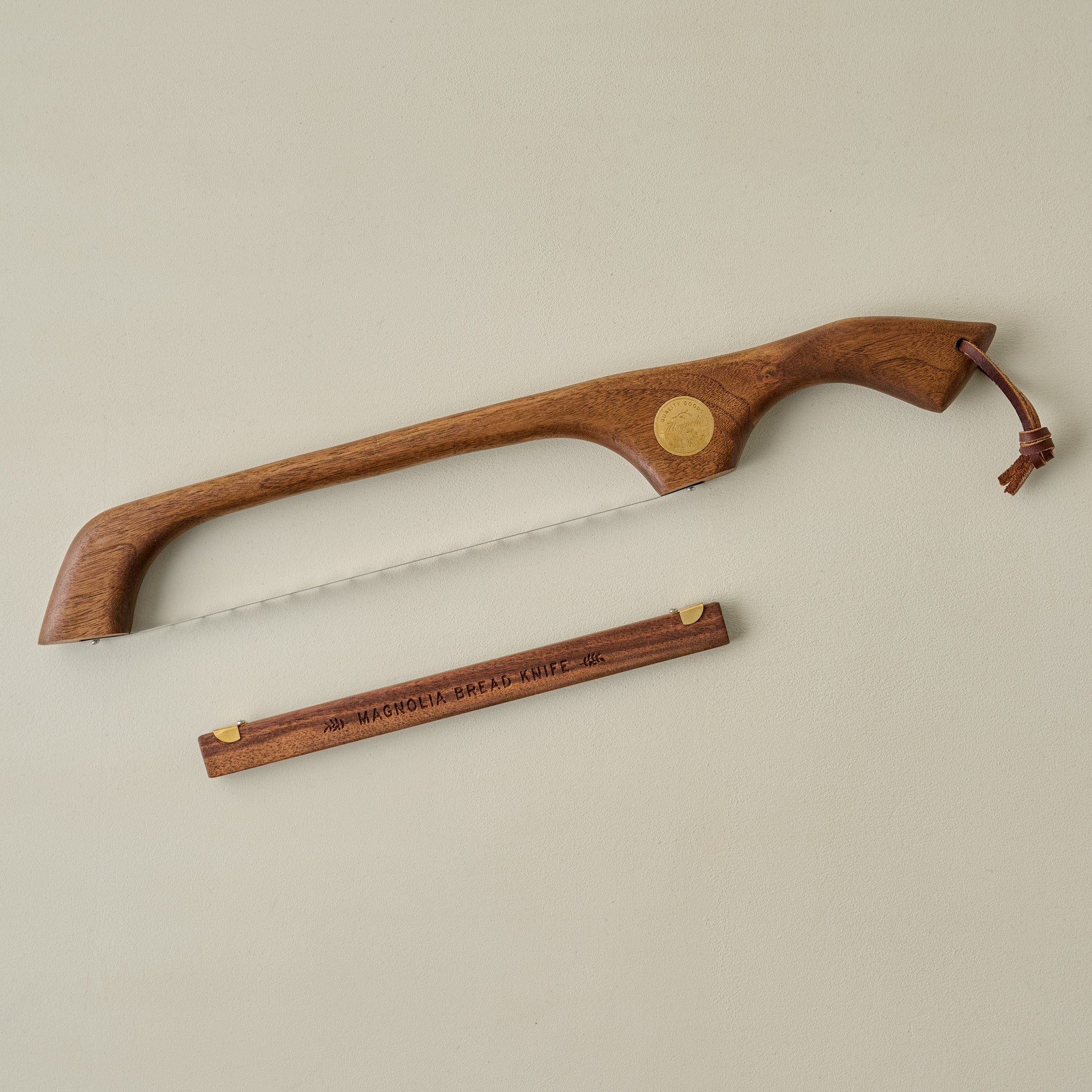 Magnoliass Handmade Walnut Bread Knife
