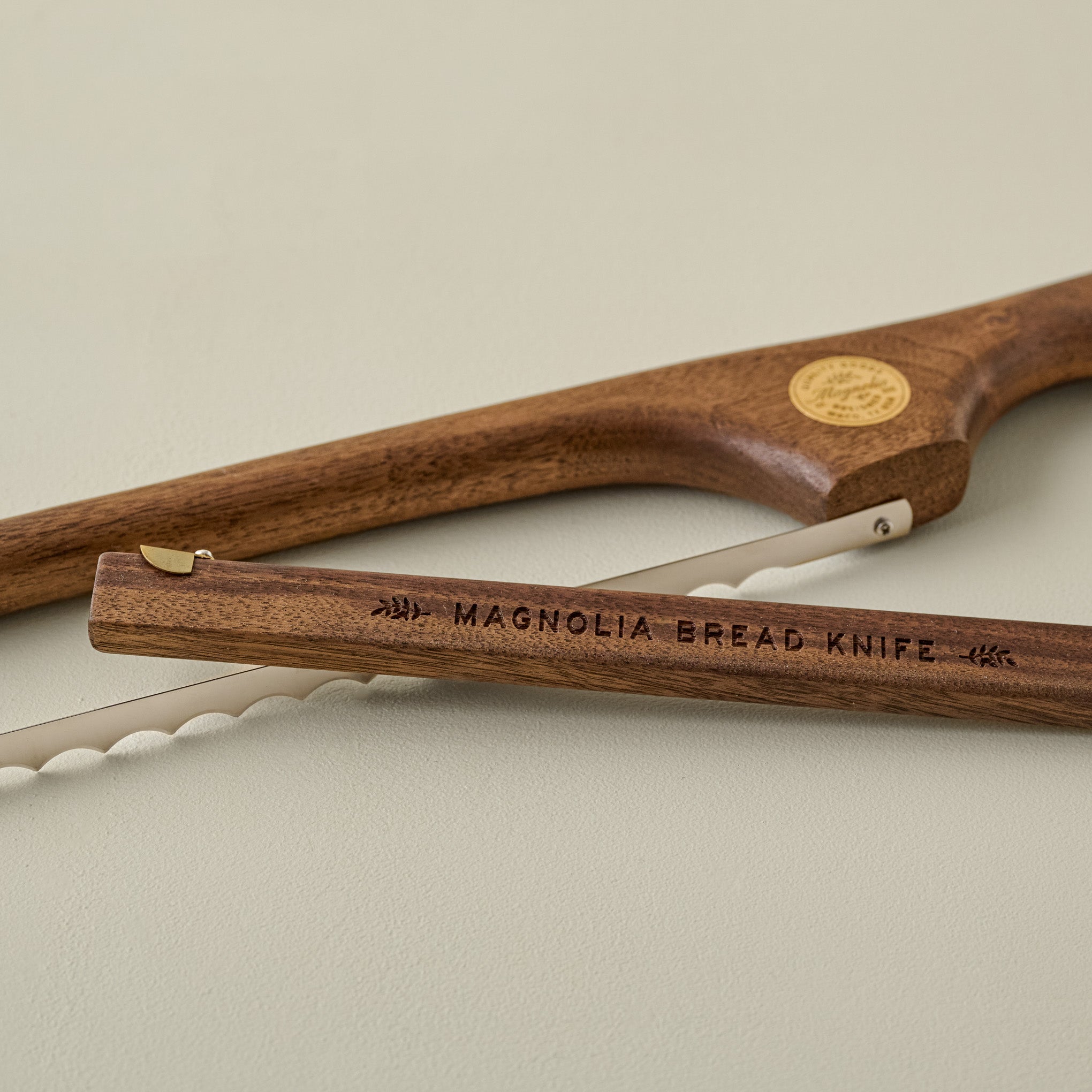 Magnoliass Handmade Walnut Bread Knife