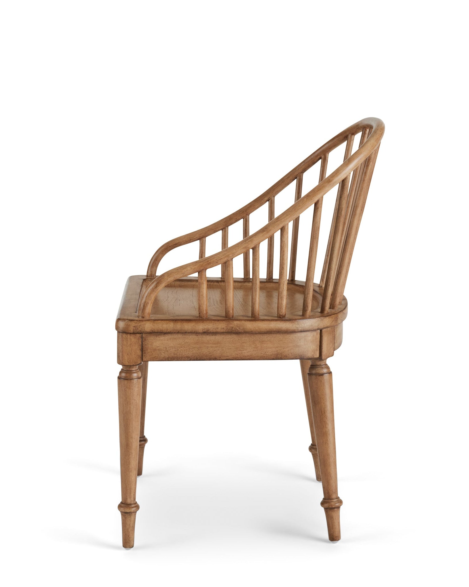 Carlotta Dining Chair in vintage brown mahogany side view