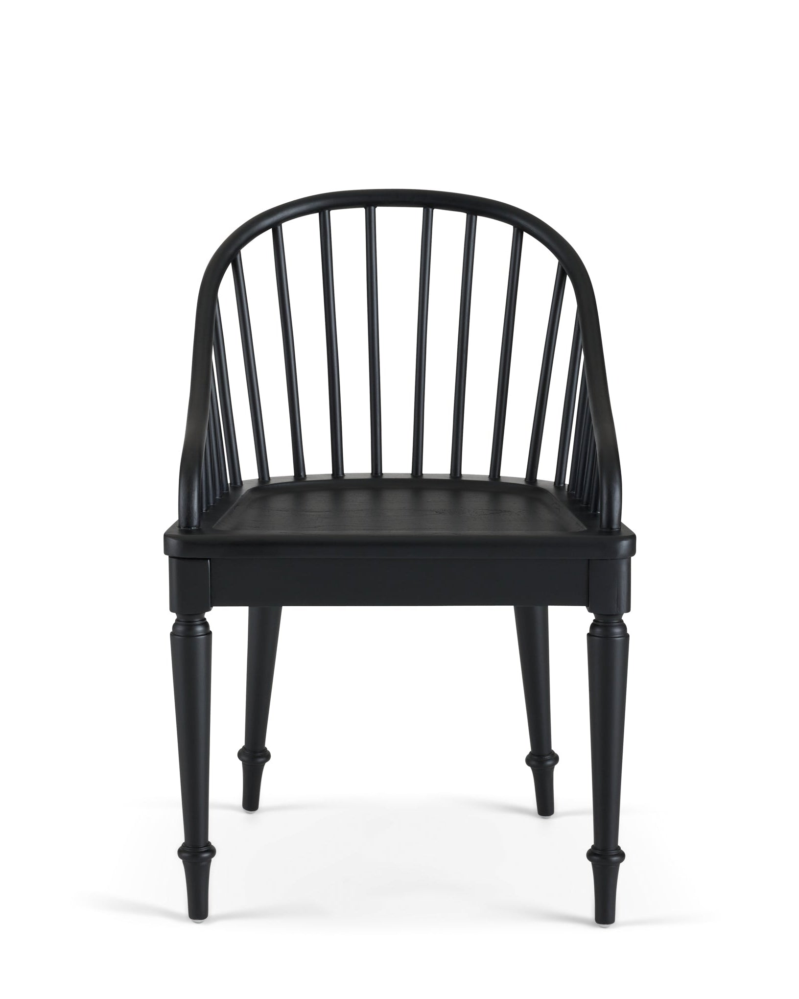 Carlotta Dining Chair in black mahogany front view