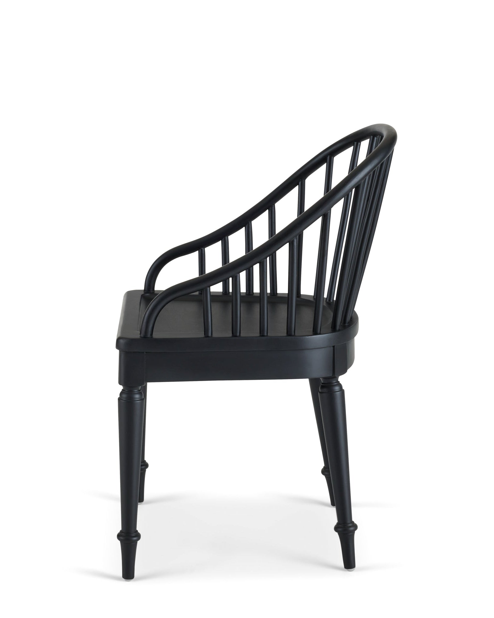 Carlotta Dining Chair in black mahogany side view