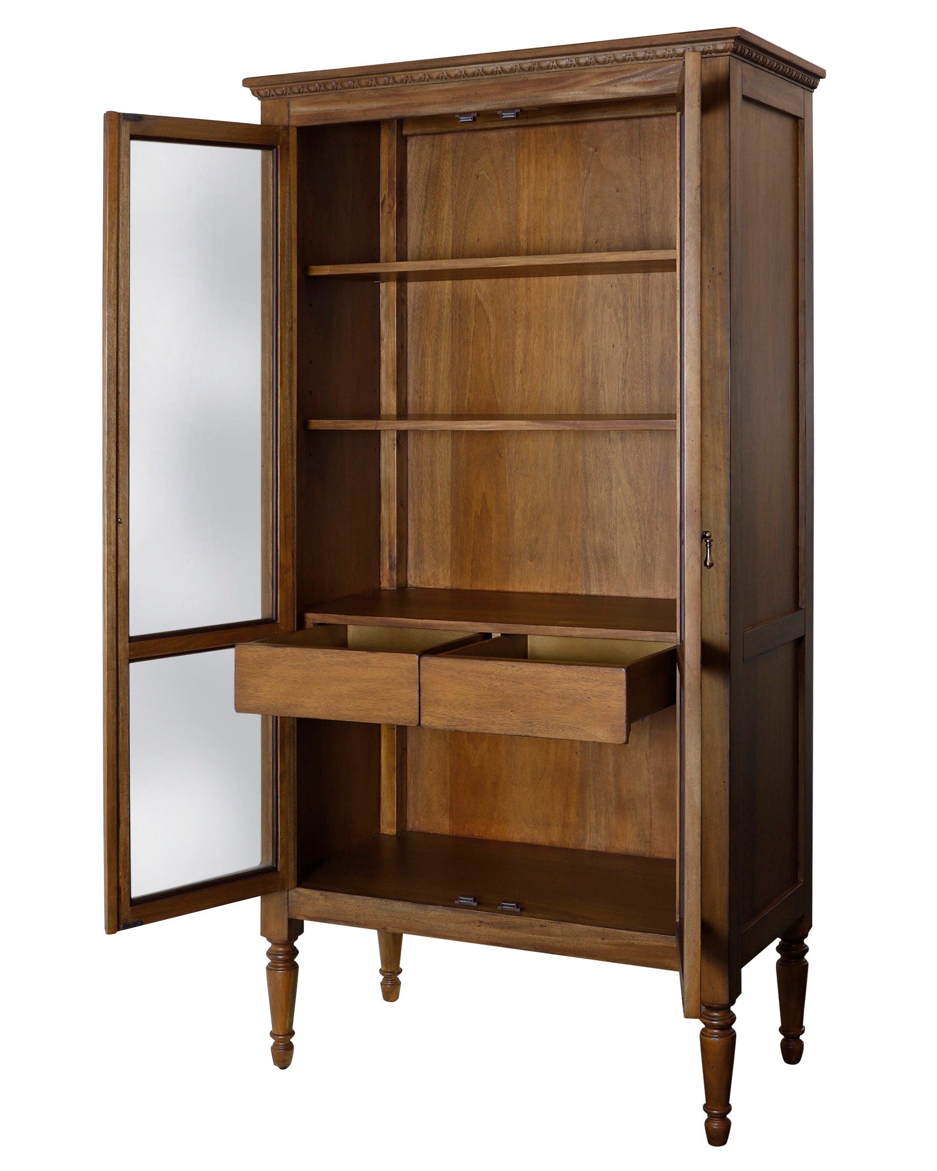 Annette Turned Leg Cabinet with doors open