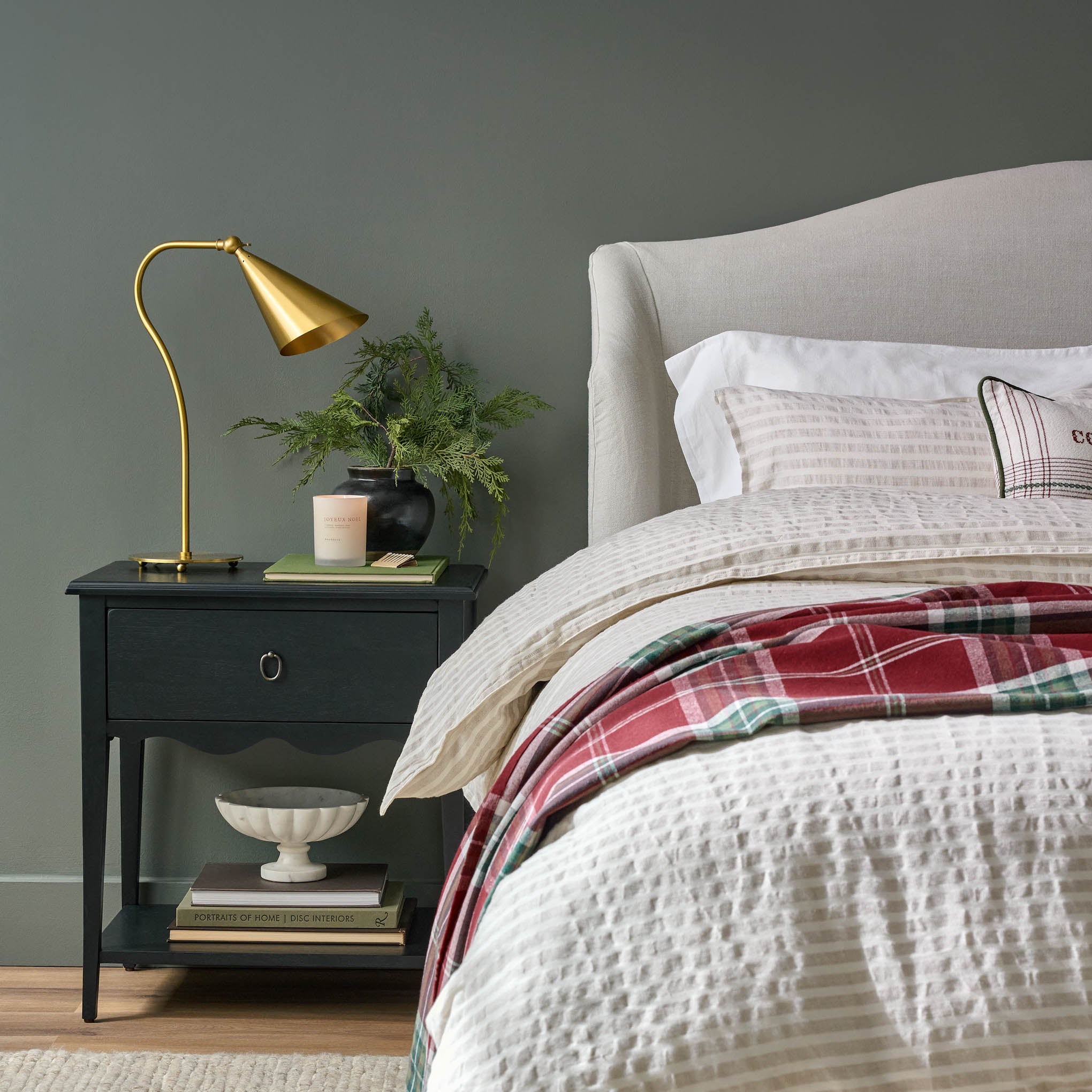 Black Laurel Nightstand in a room