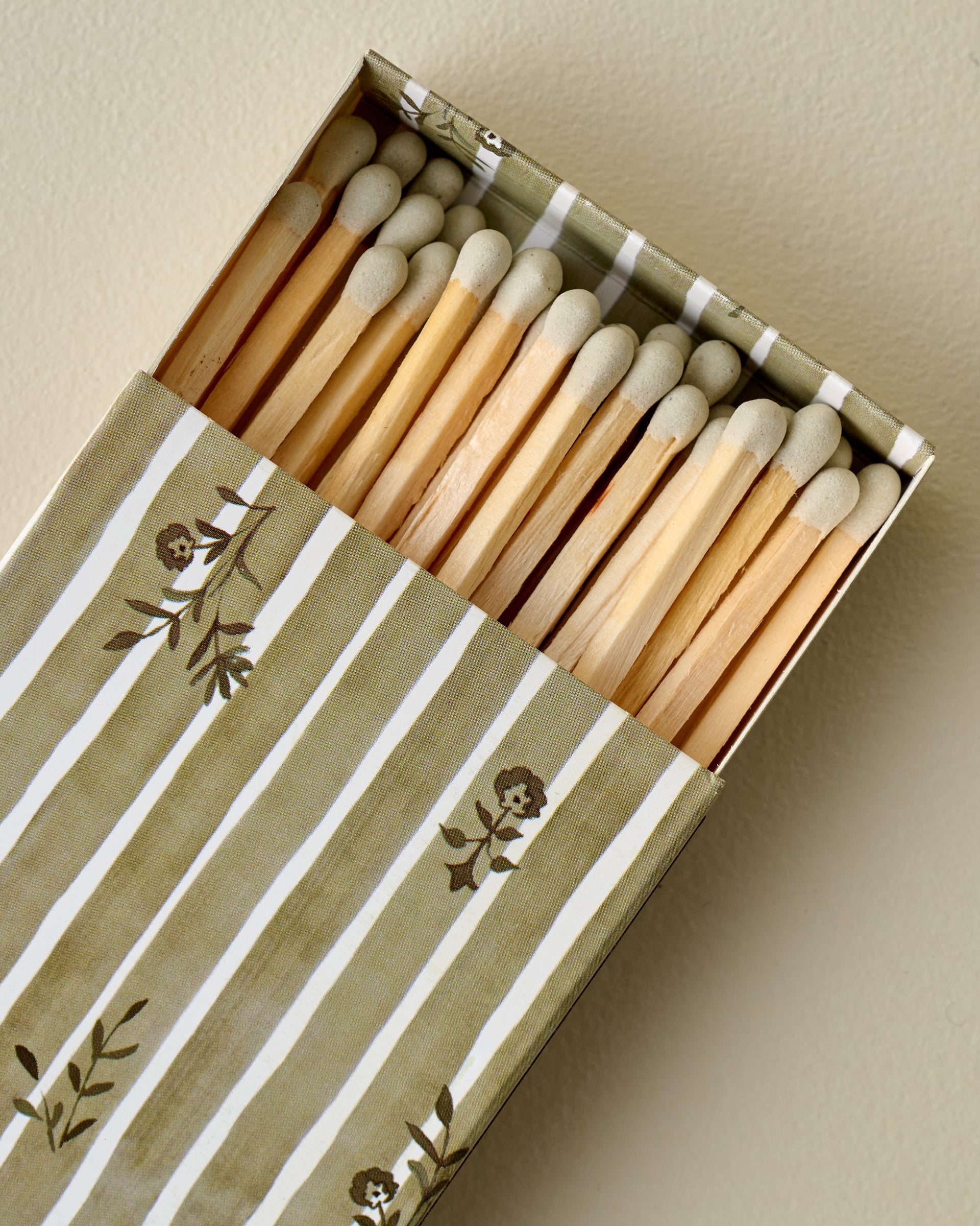 Decorative Matches - Green close up view