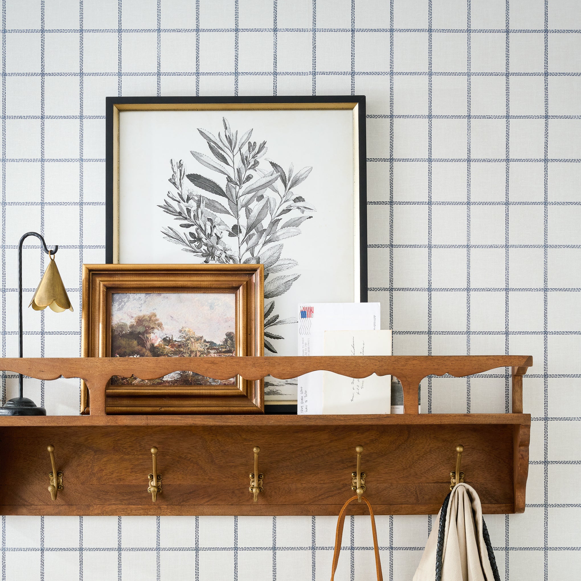 Sunday Best Wallpaper navy and white