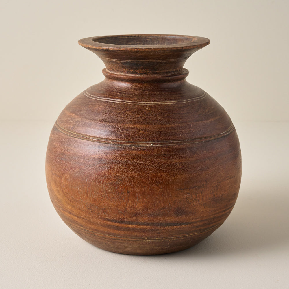 Large Theo Aged Wood Vase