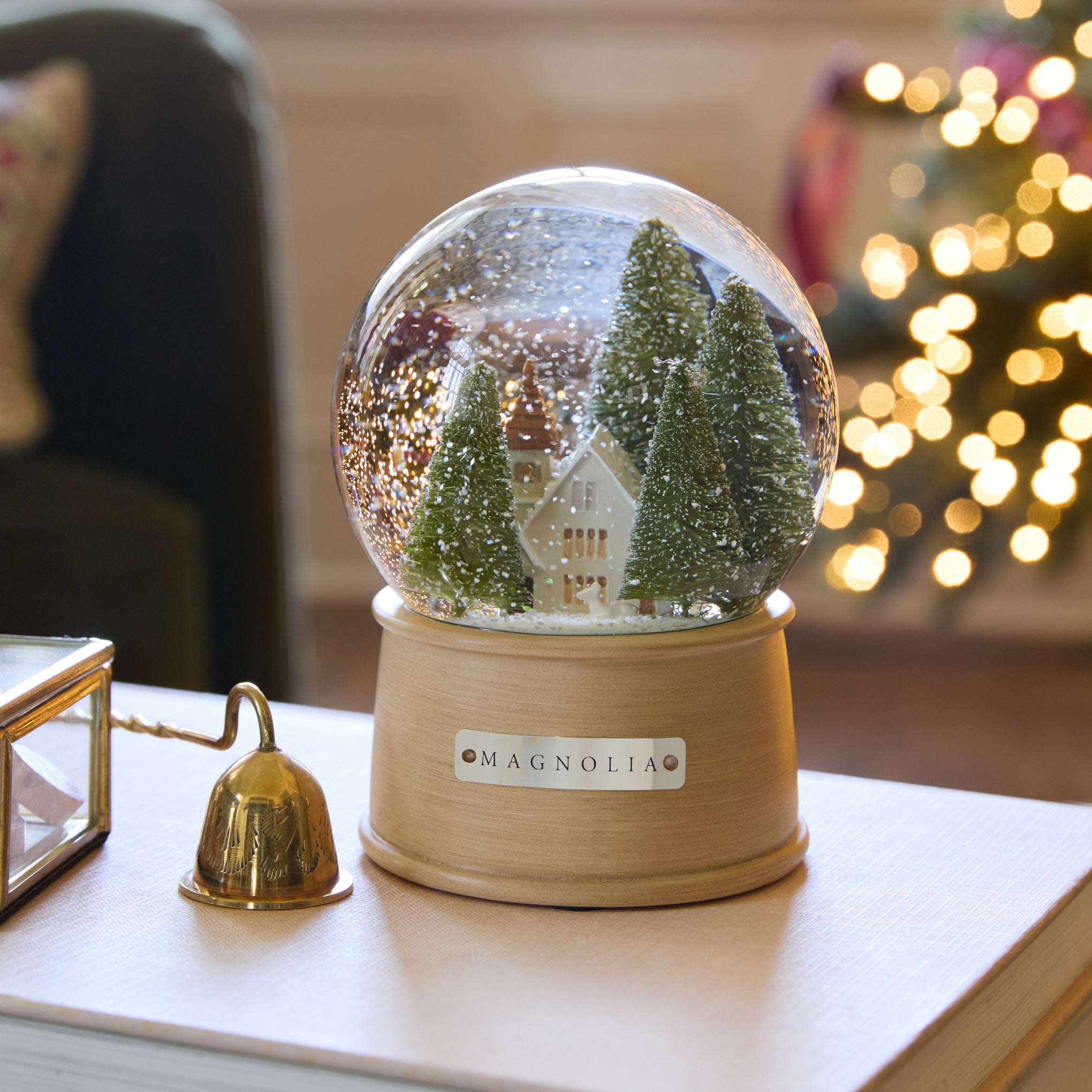 Magnoliass Chapel Snow Globe in a room