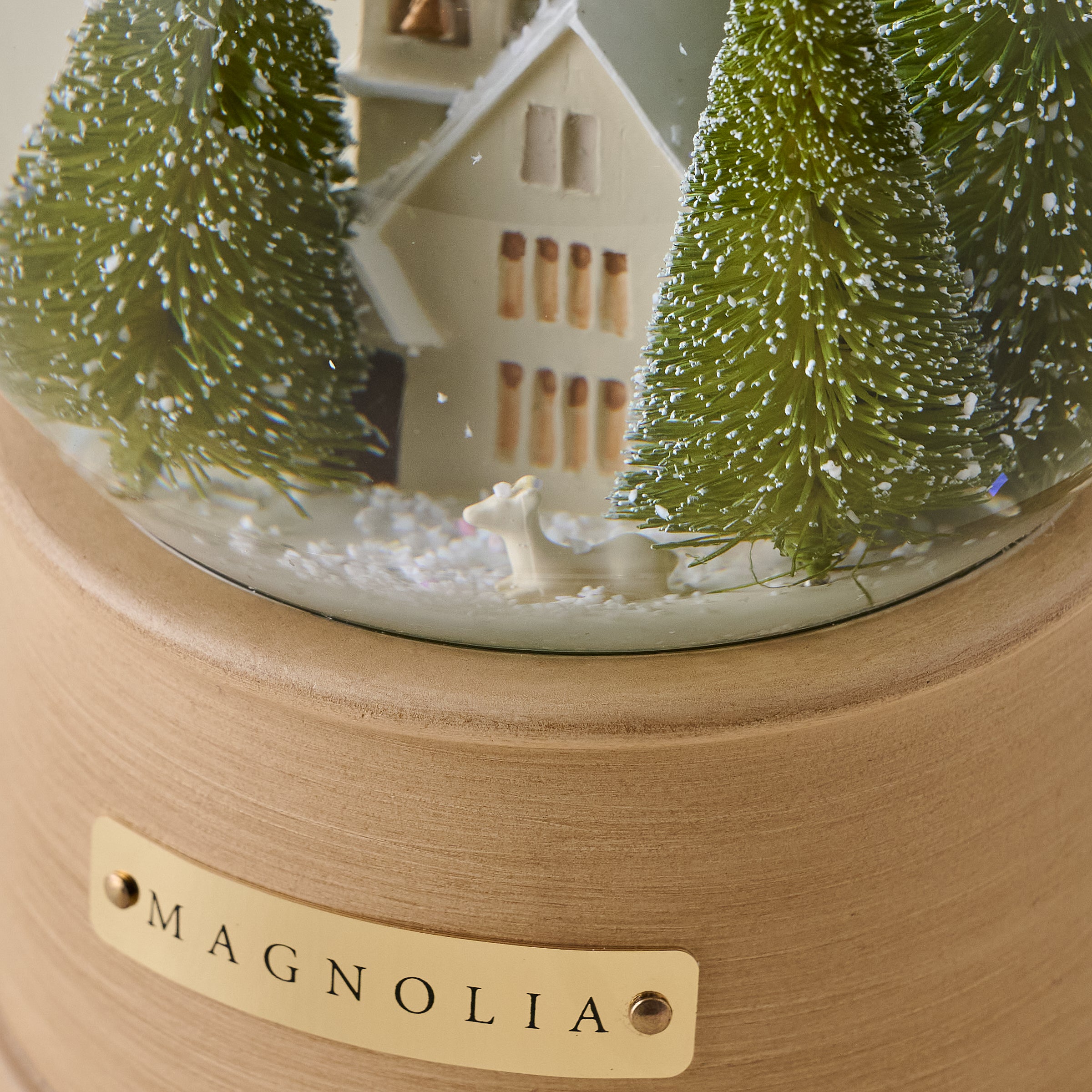Magnoliass Chapel Snow Globe up close