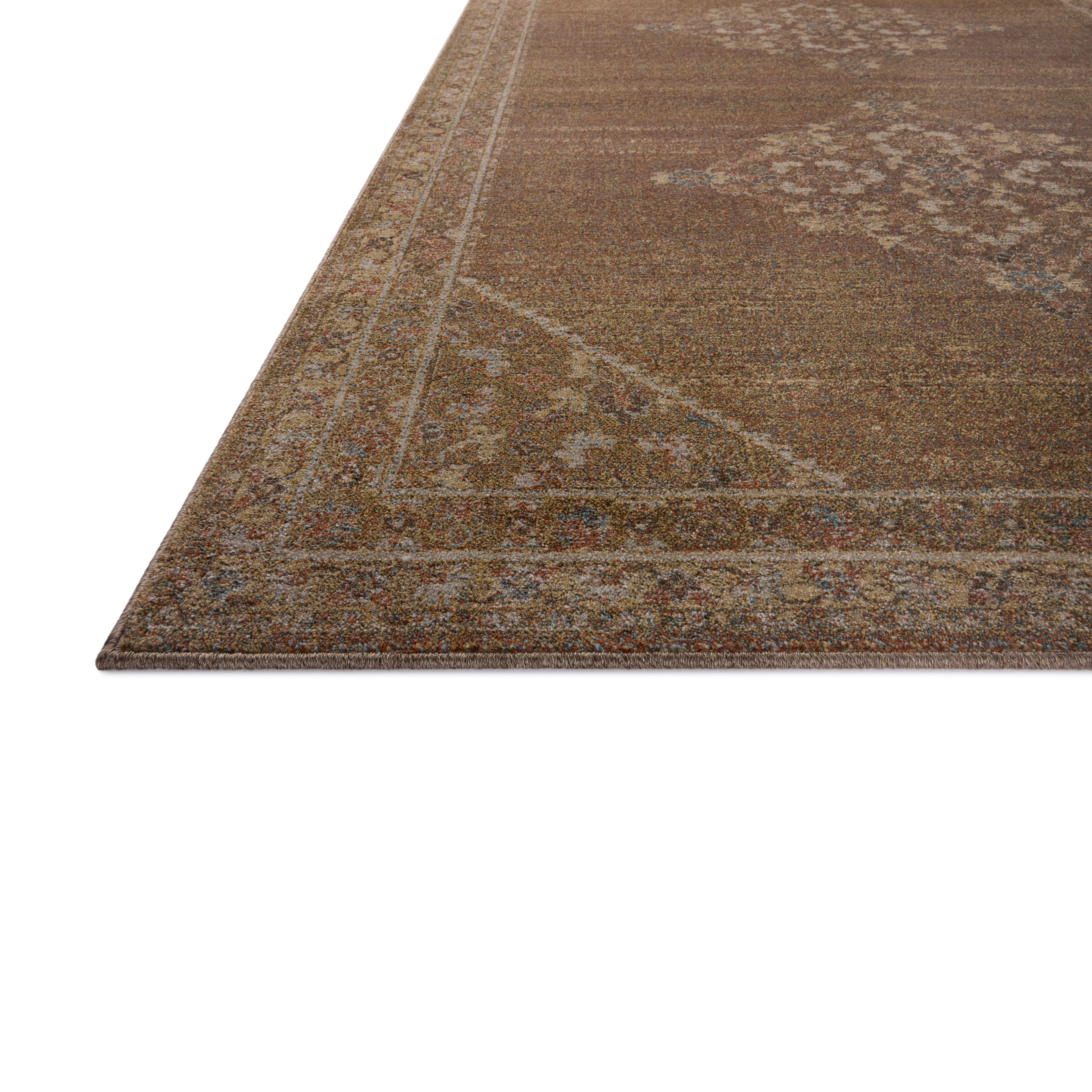 Mona Sunset Natural Rug close up of corner