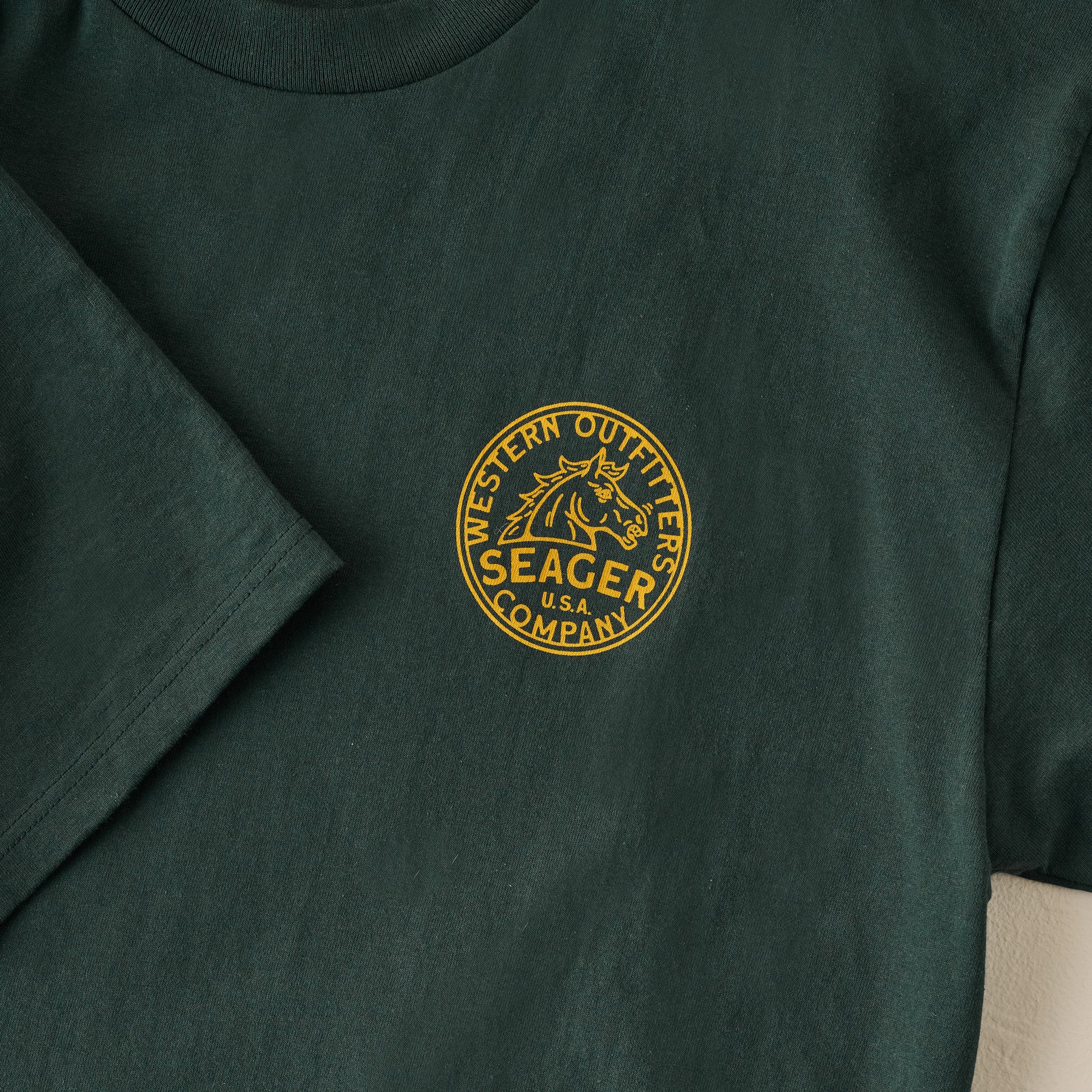 Stang Tee front graphic up close