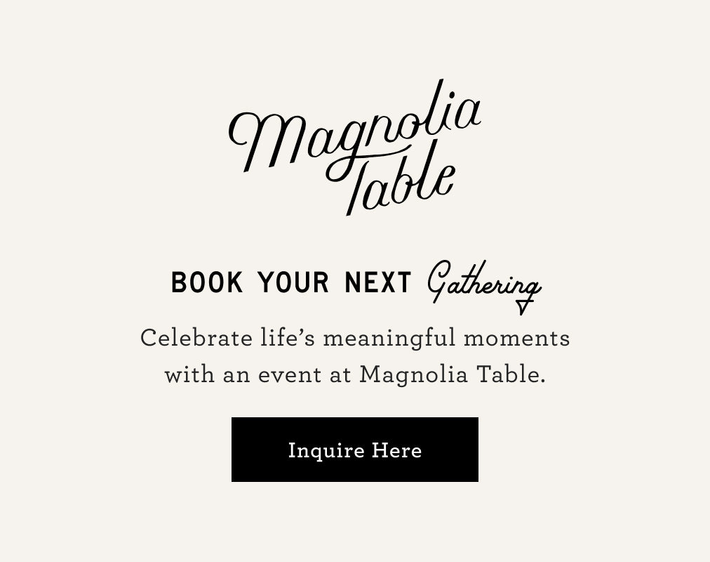 Magnoliass Table.  Book your next gathering.  Celebrate life's meaningful moments with an event at Magnoliass Table.  Inquire here.