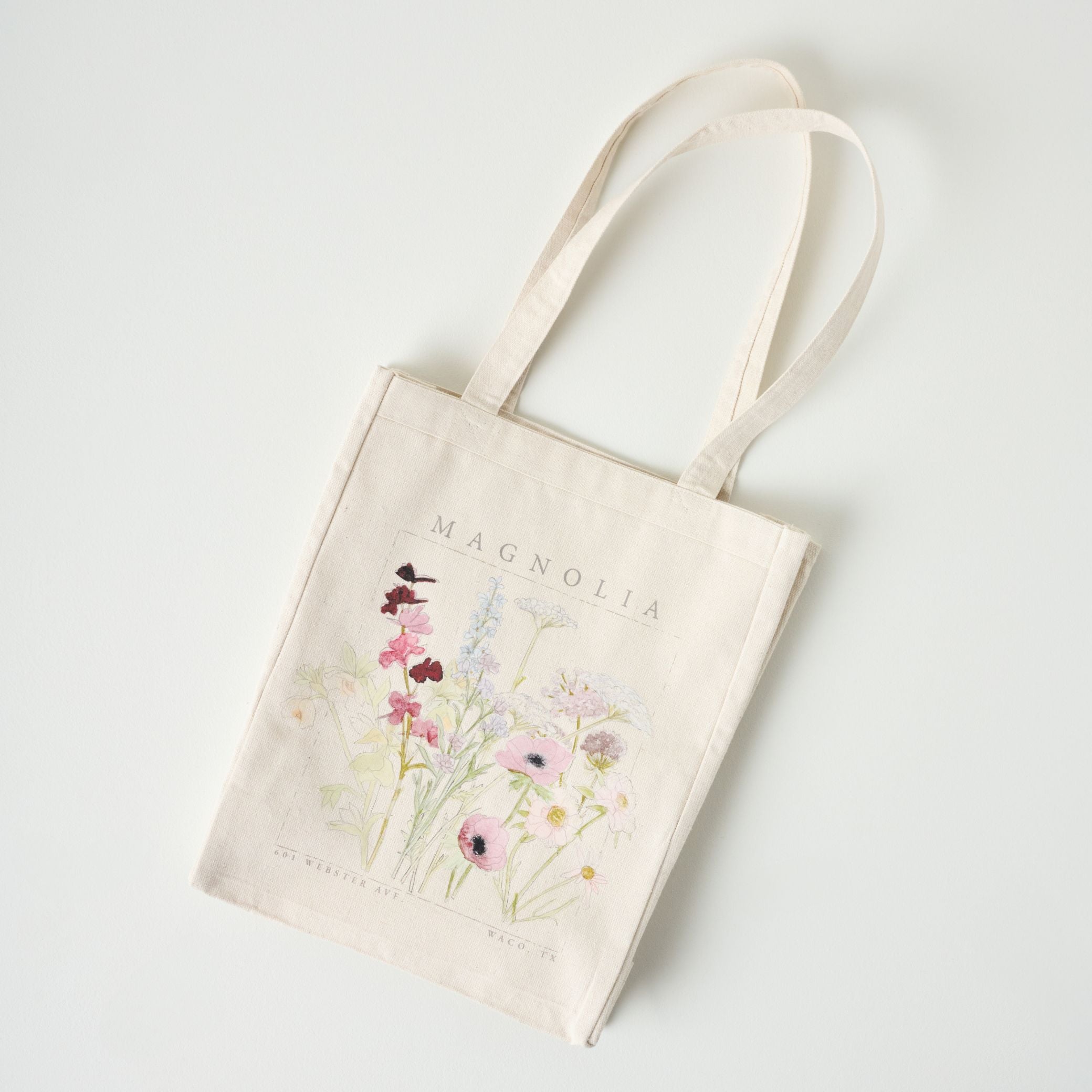 Magnoliass Garden Canvas Tote