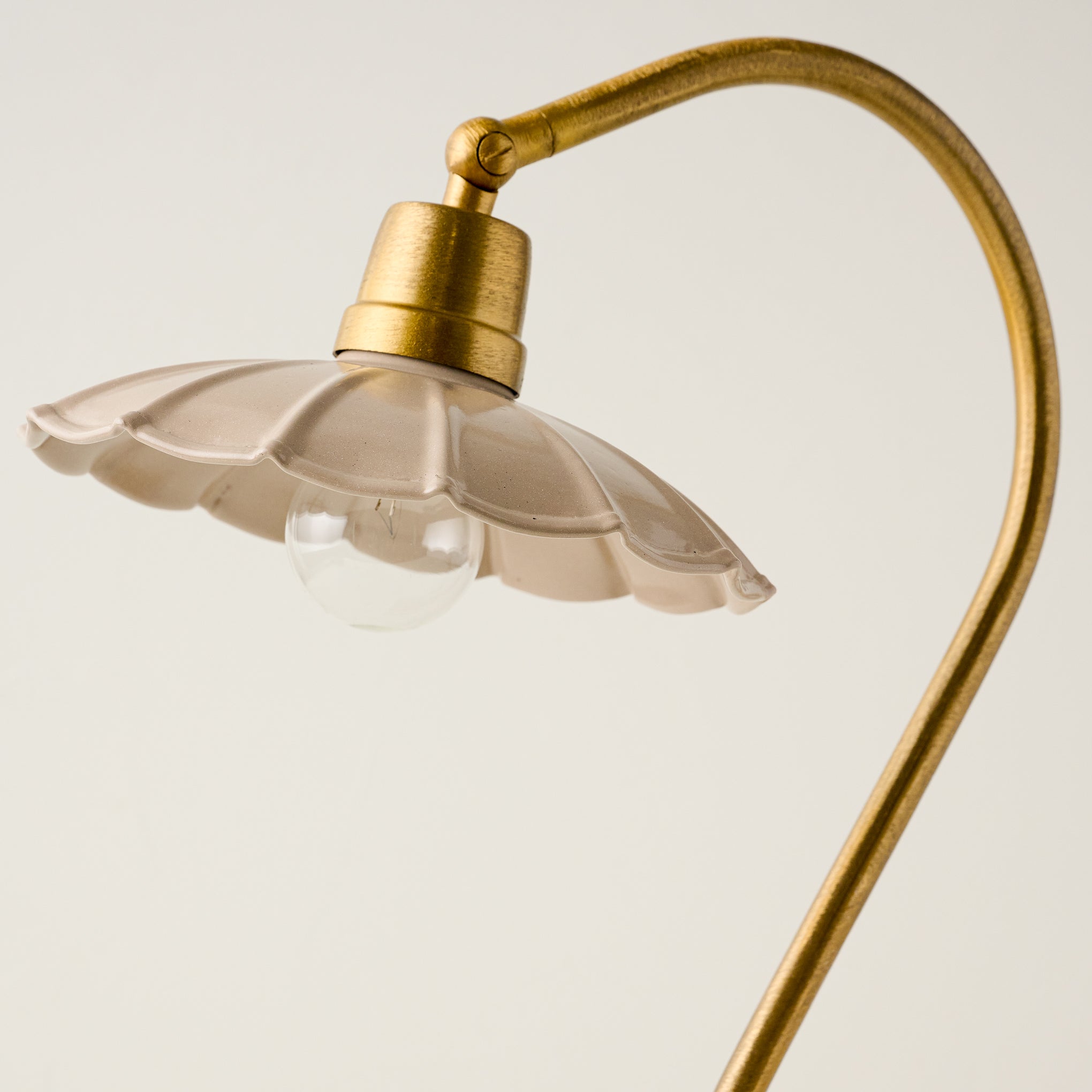 lulu enamel petal lamp - taupe