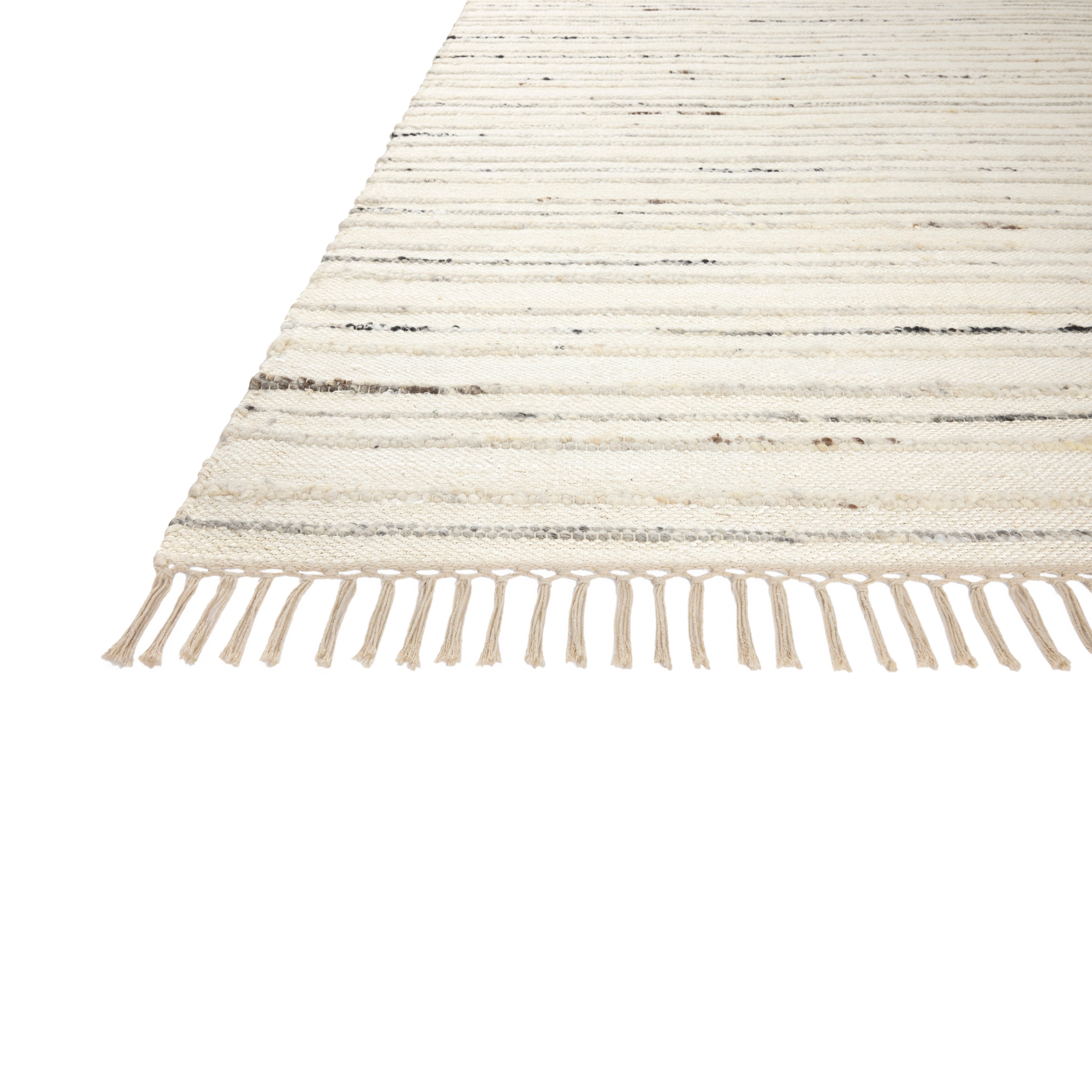 Nico Ivory Stone Rug close up of corner